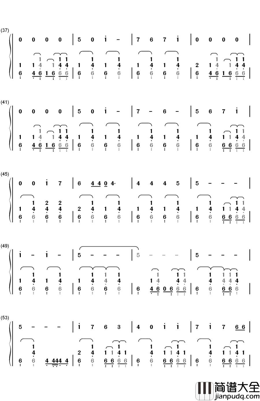 想见你（会いたかった）钢琴简谱_数字双手_AKB48