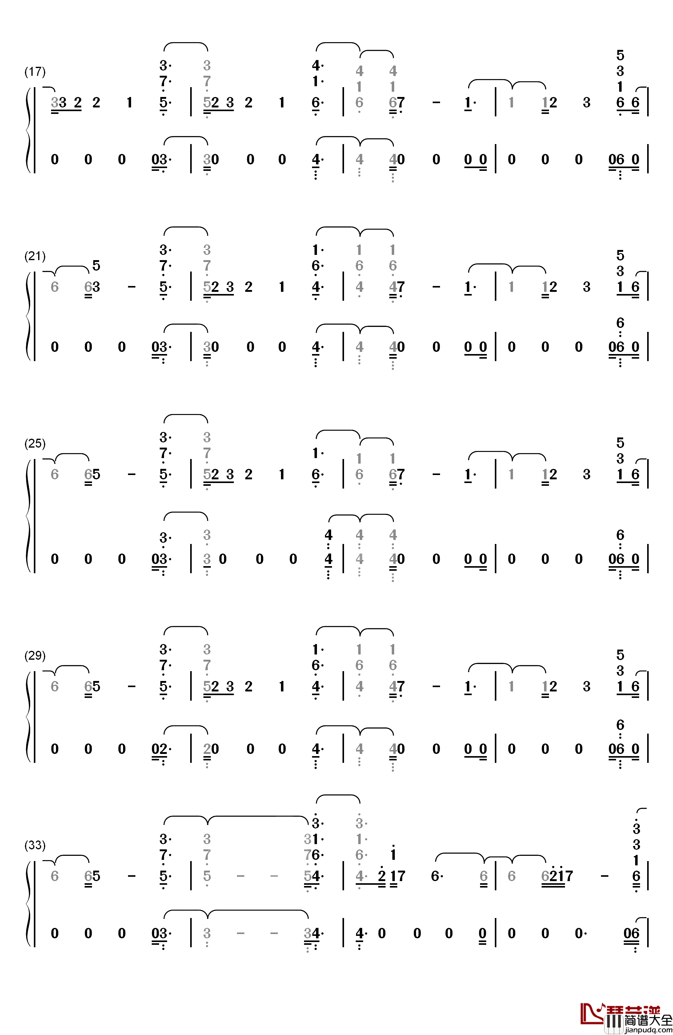 Lovely钢琴简谱_数字双手_Billie_Eilish_Khalid
