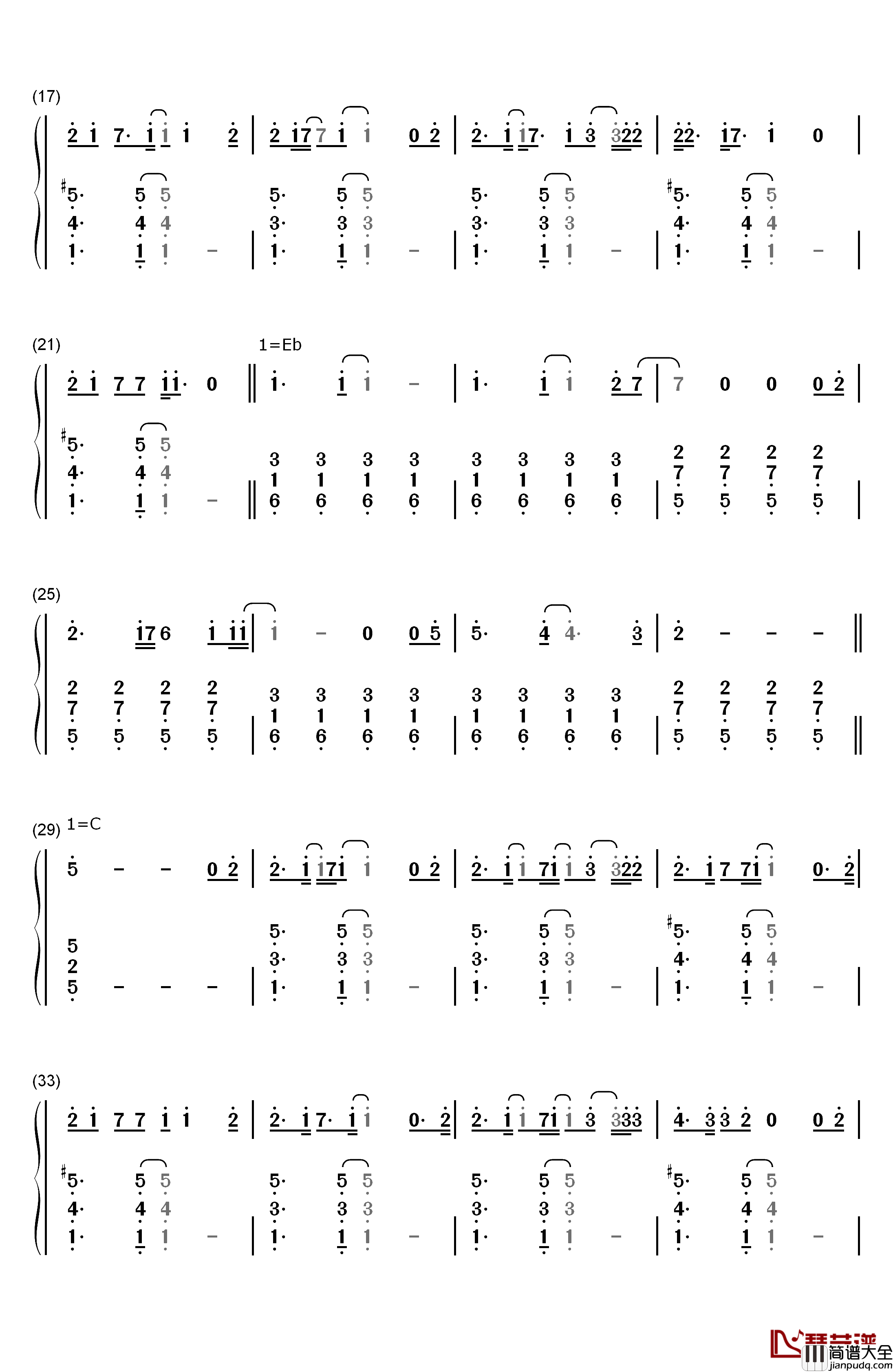 If_I_Dare钢琴简谱_数字双手_Sara_Bareilles