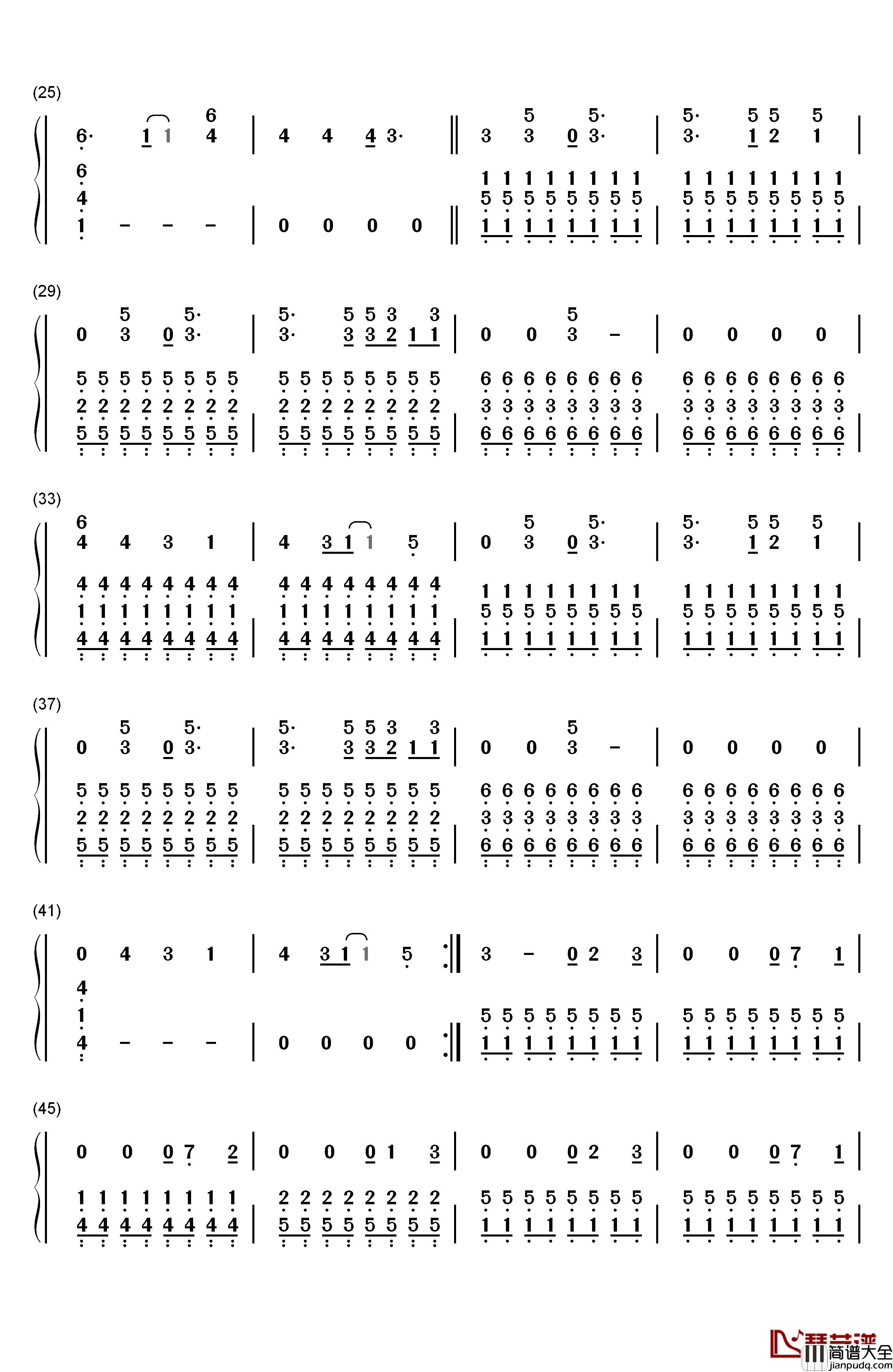 Bored_To_Death钢琴简谱_数字双手_Blink_182