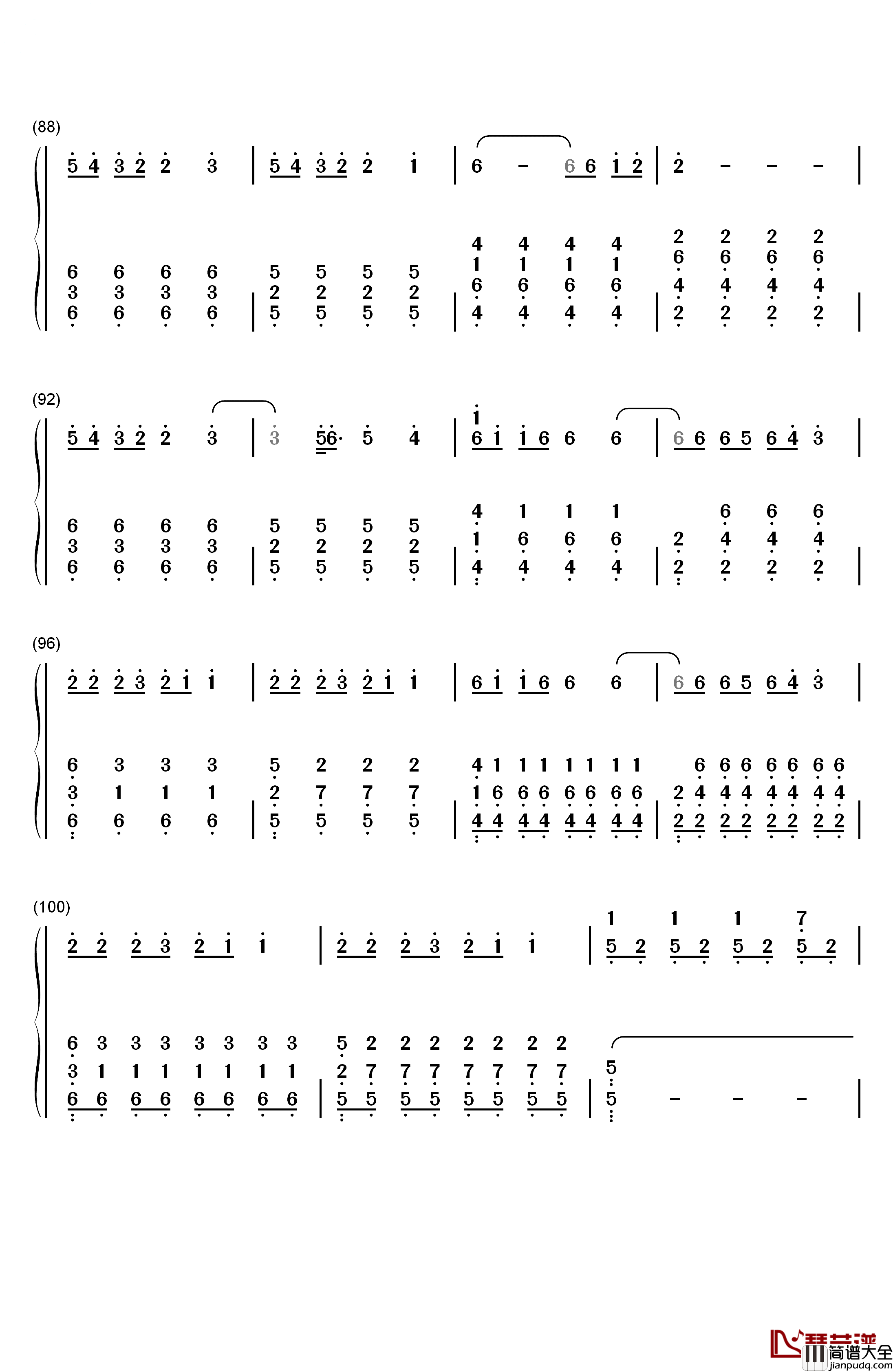 Outside钢琴简谱_数字双手_Calvin_Harris_&_Ellie_Goulding