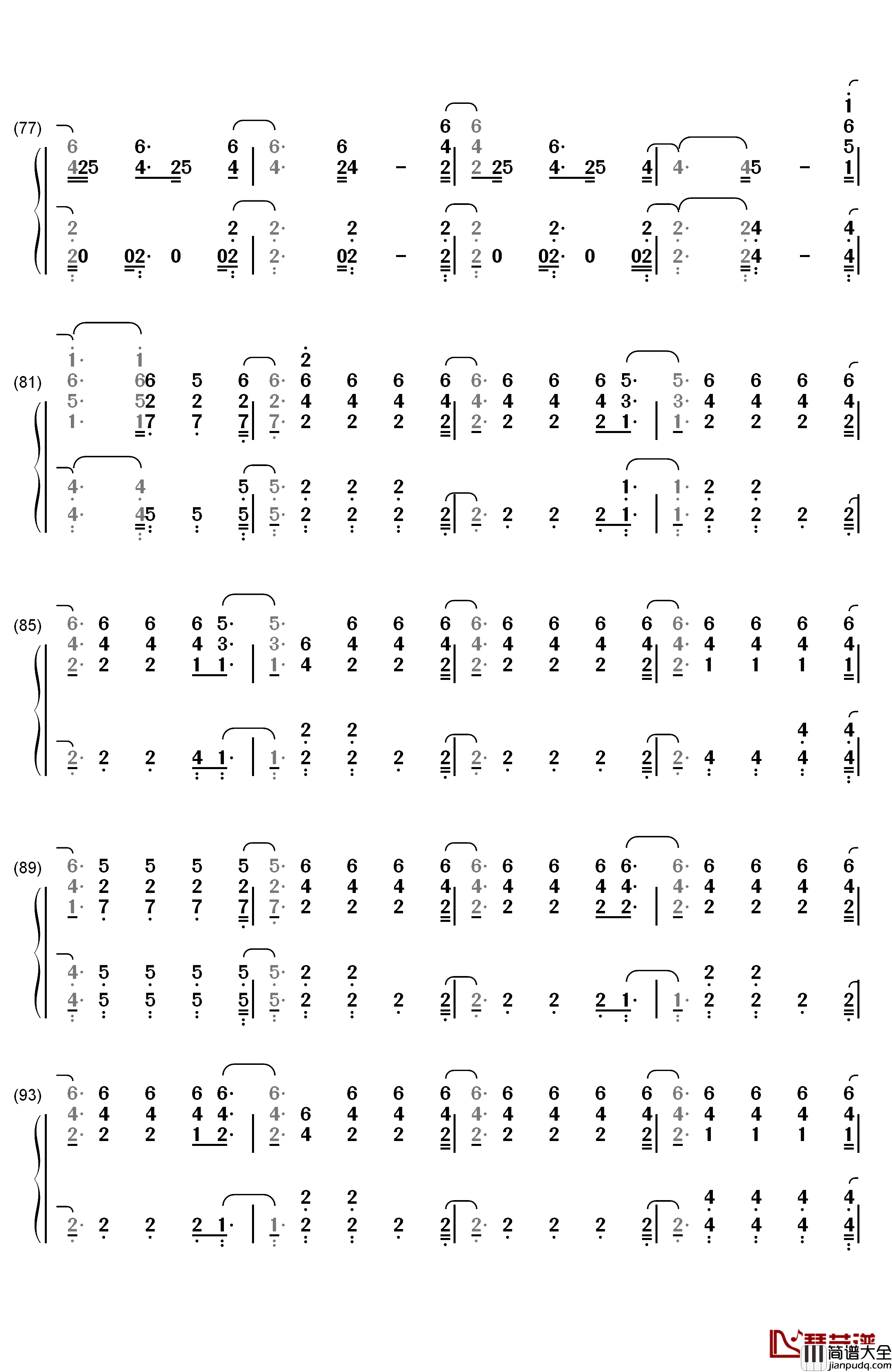Kiwi钢琴简谱_数字双手_Harry_Styles