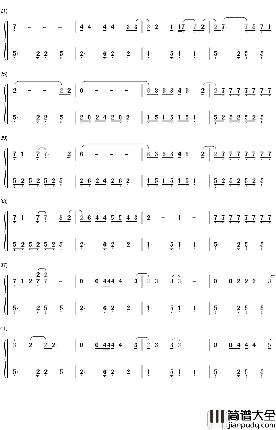 Wicked_Game钢琴简谱_数字双手_Chris_Isaak