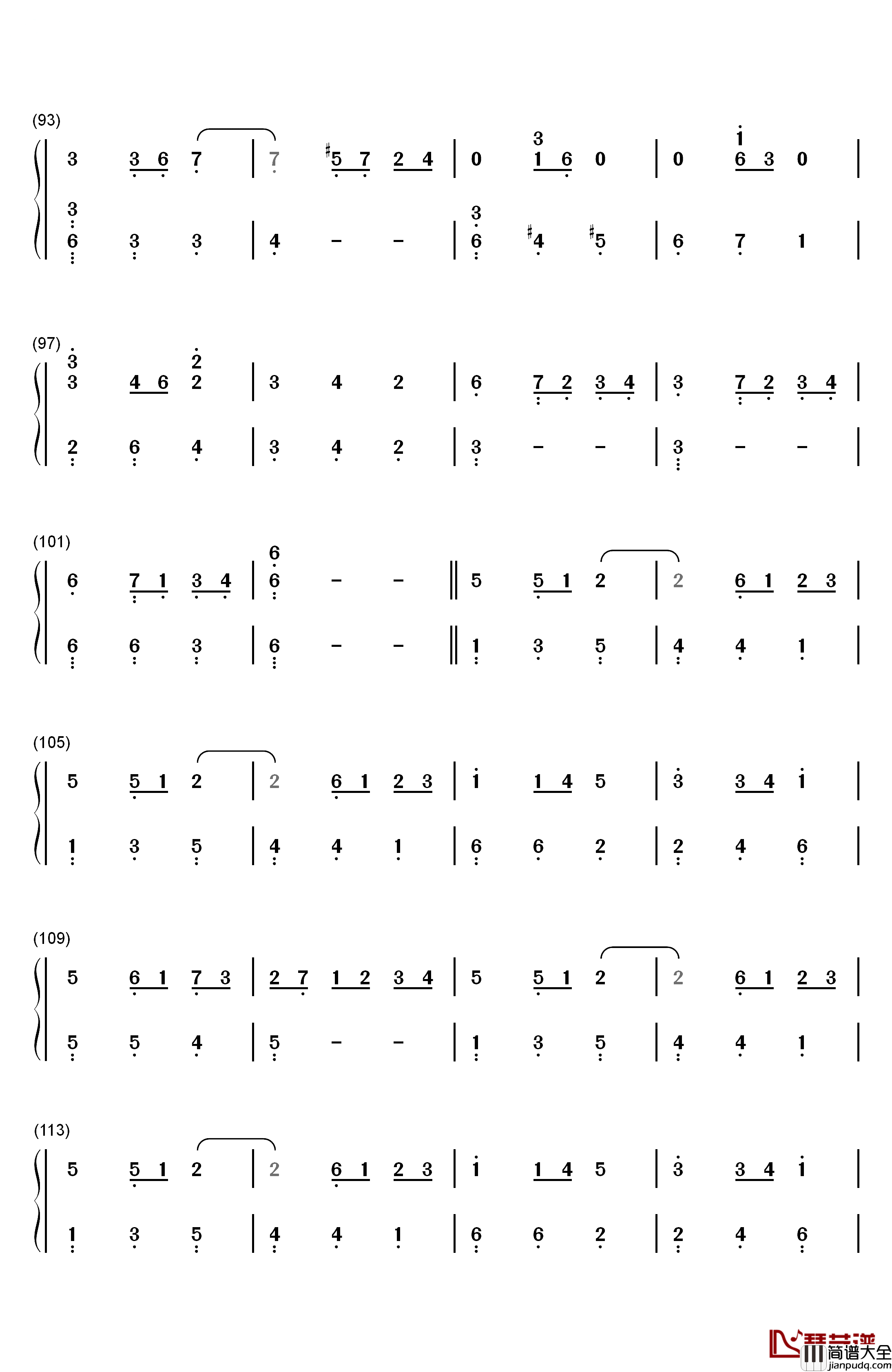 浪漫圆舞曲钢琴简谱_数字双手_德奥达·德·塞弗拉克