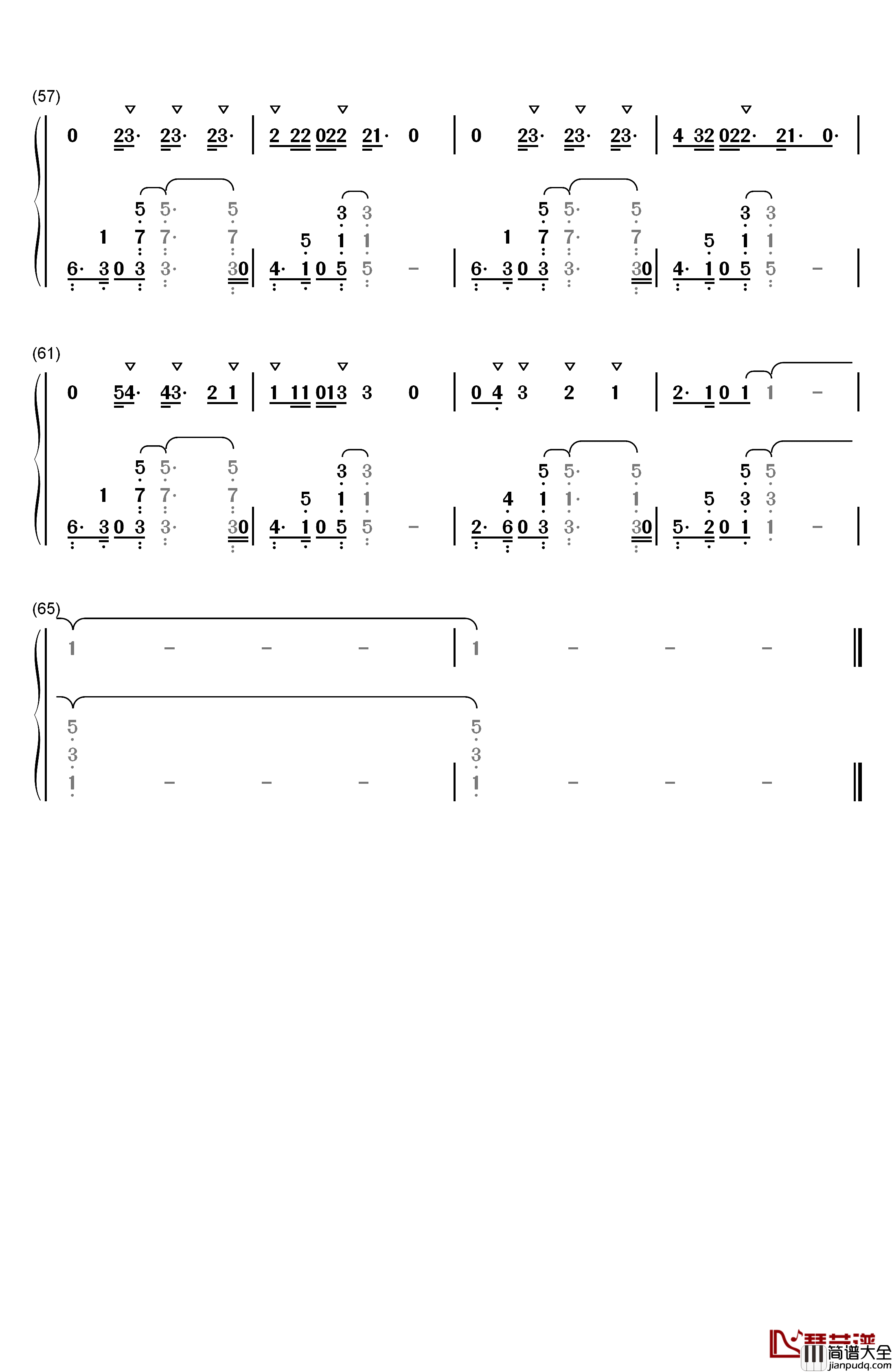 Here_with_Me钢琴简谱_数字双手_Marshmello_Chvrches