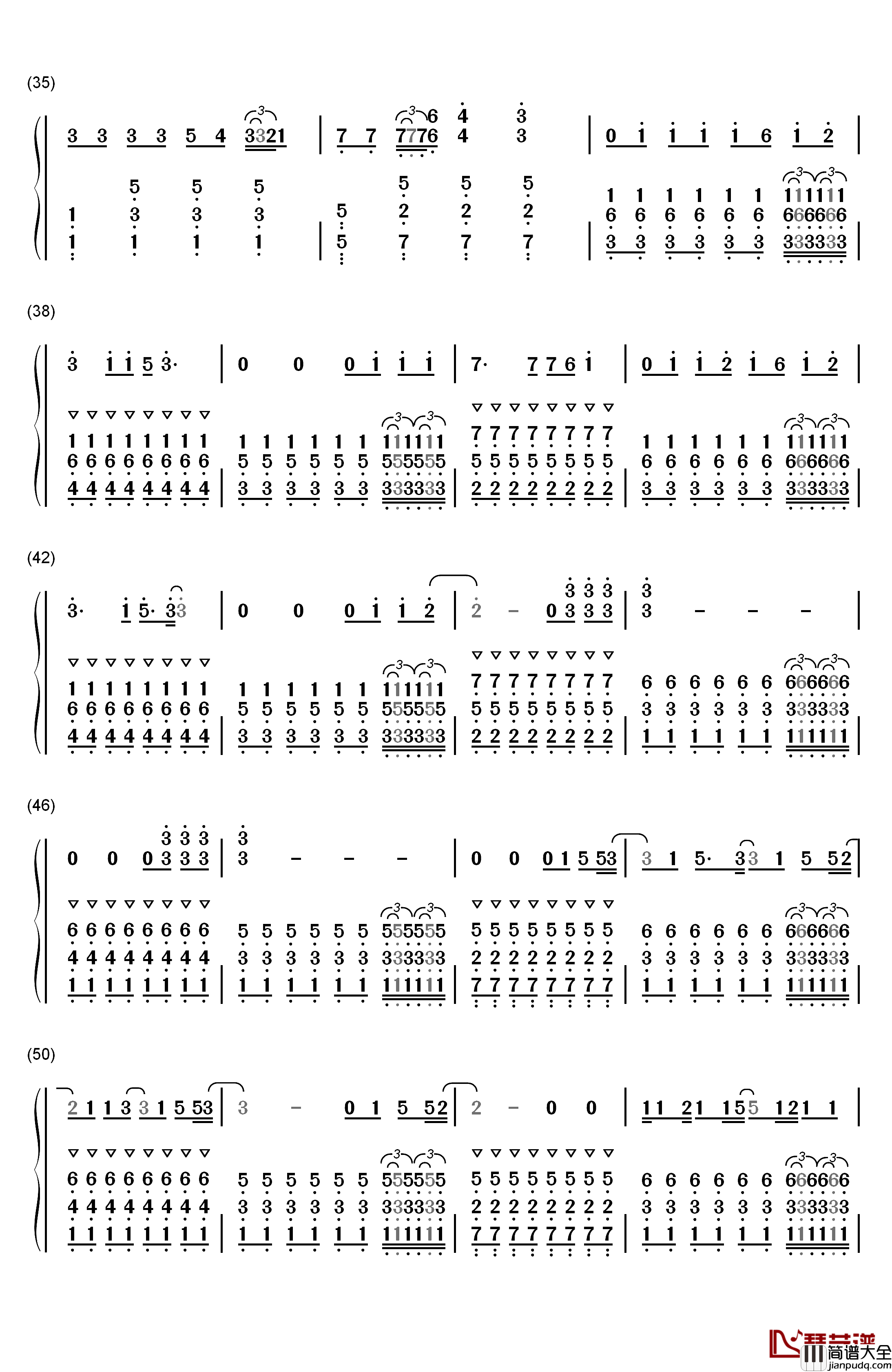 Faded钢琴简谱_数字双手_Alan_Walker