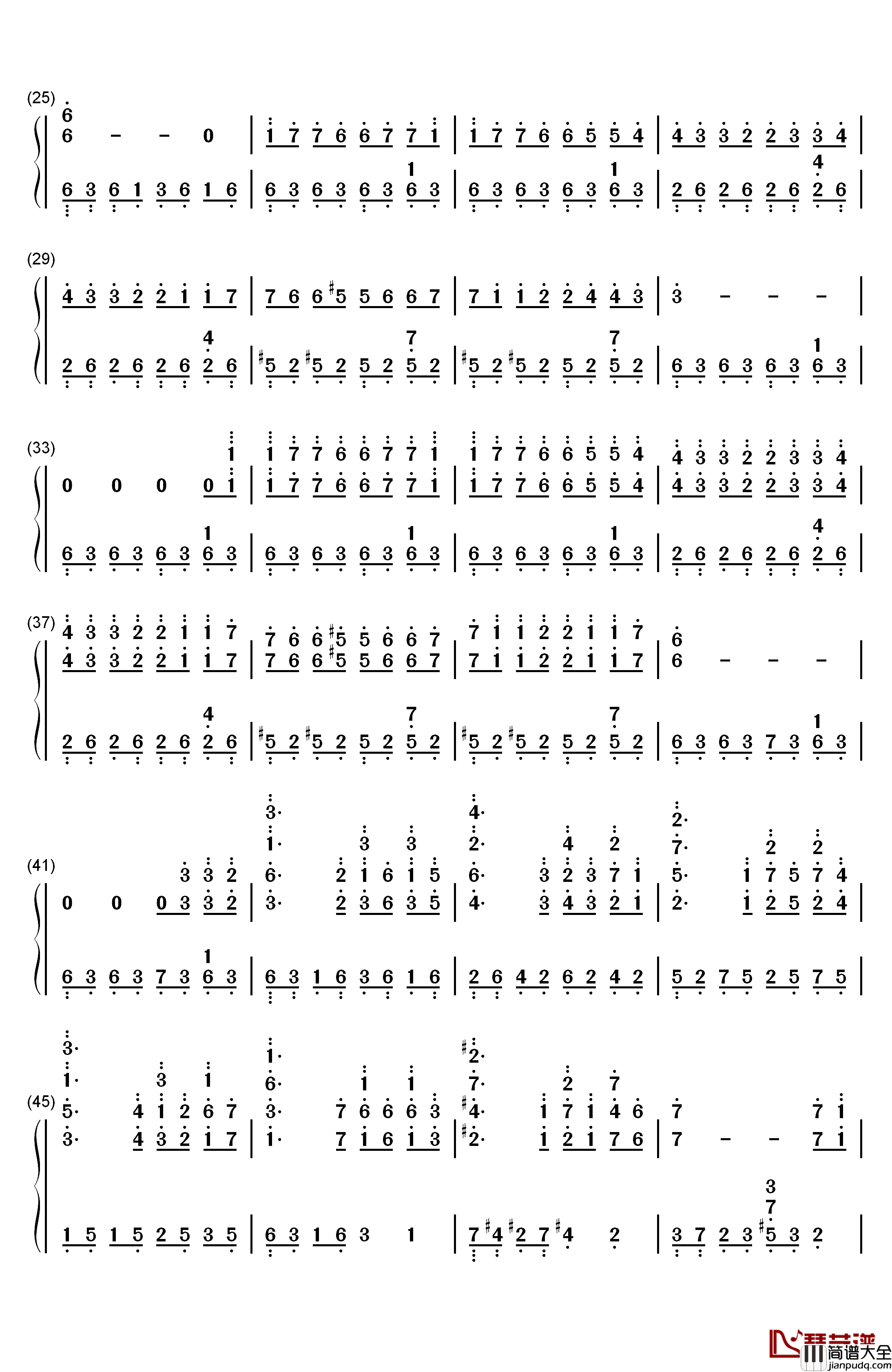 澄镜之水（Still_Waters）钢琴简谱_数字双手_马克西姆_Maksim