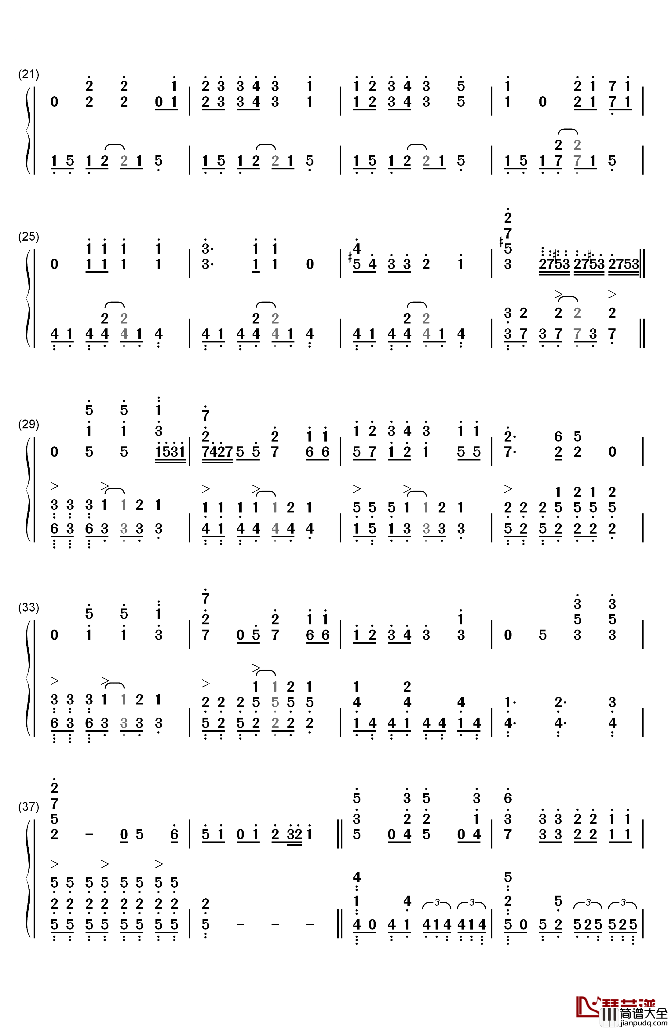 だってアタシのヒーロー钢琴简谱_数字双手_LiSA