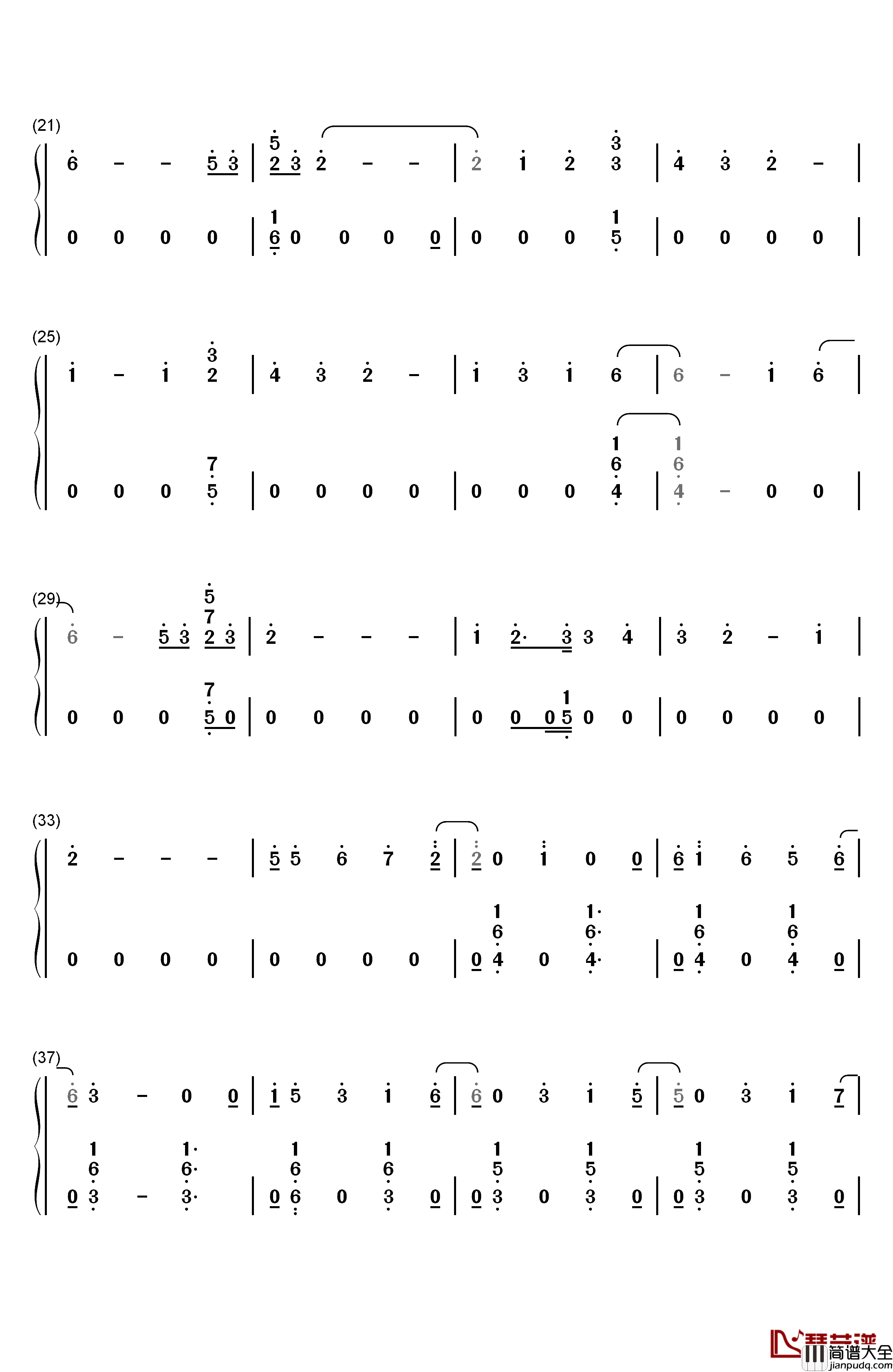 Nada钢琴简谱_数字双手_Shakira