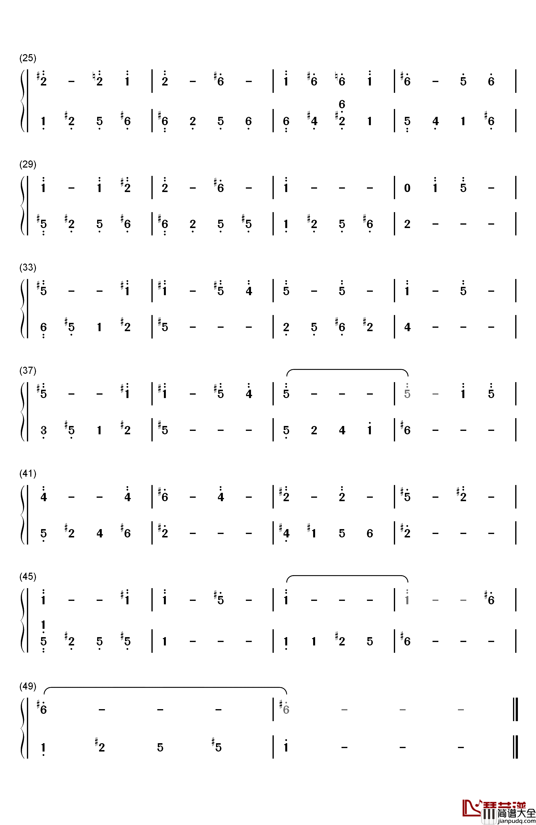 イノセント钢琴简谱_数字双手_V.A.