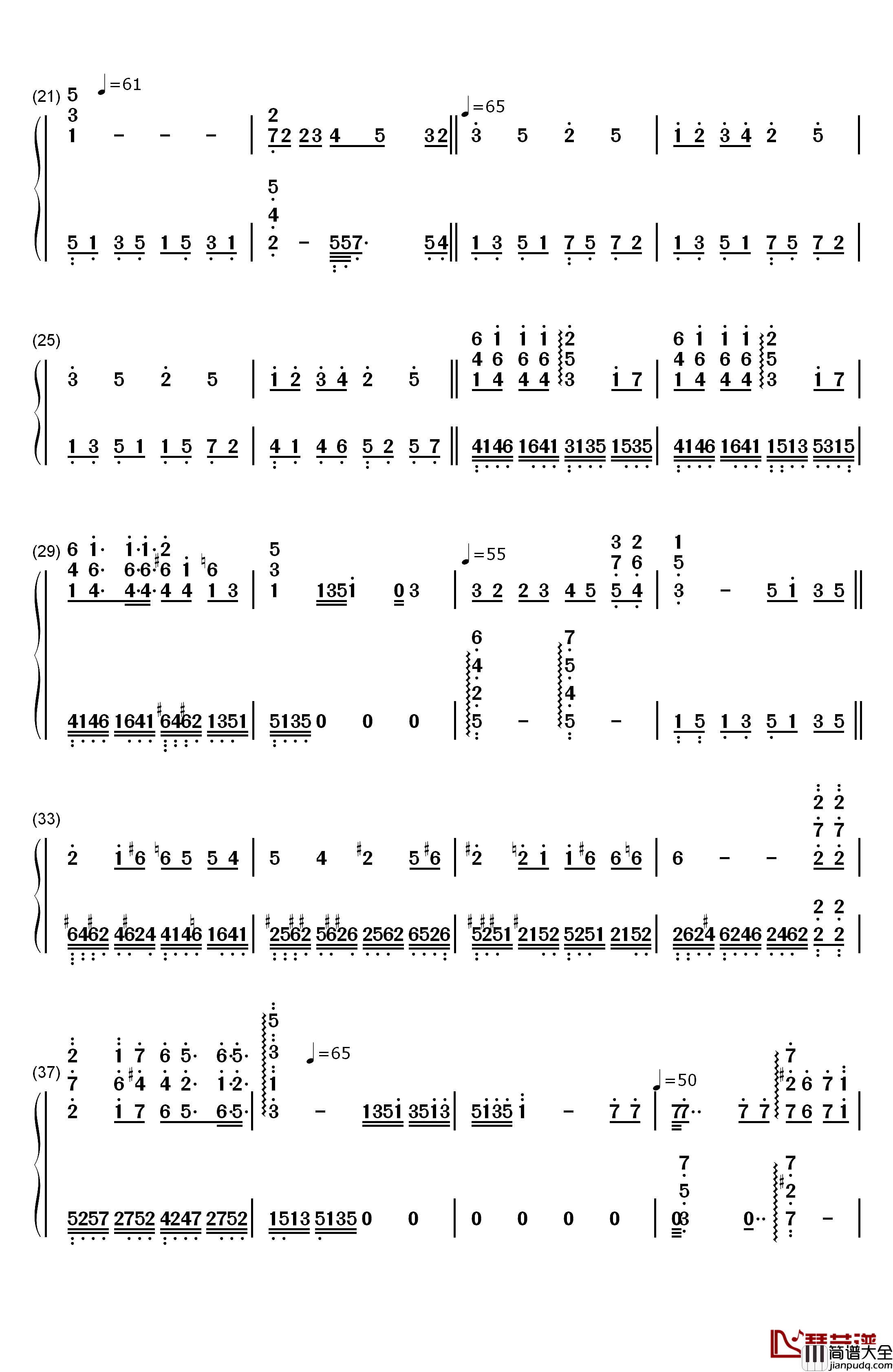 The_Music_of_the_Night钢琴简谱_数字双手_Andrew_Lloyd_Webber__安德鲁·劳埃德·韦伯
