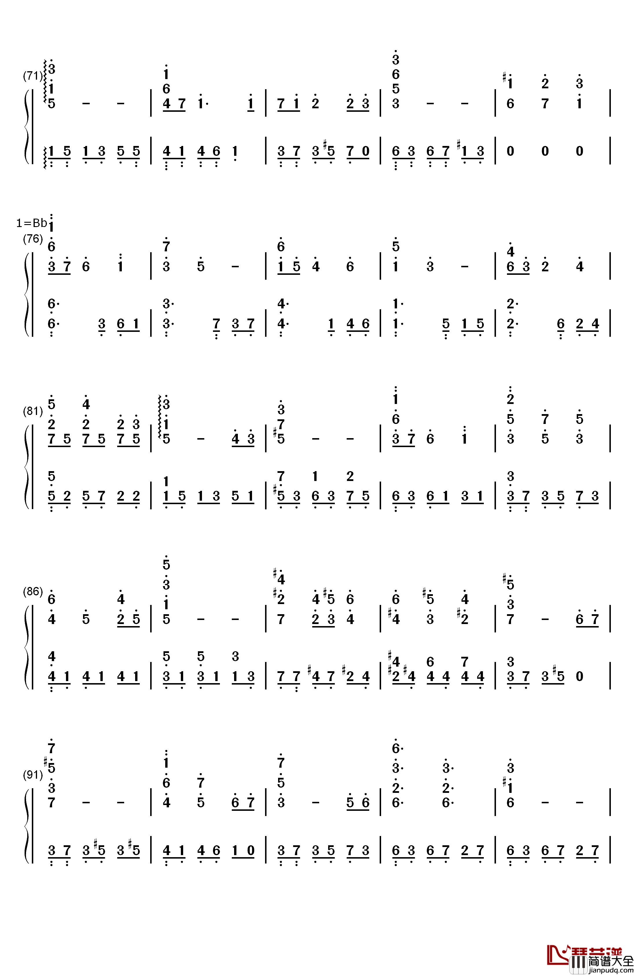 Everytime_You_Kissed_Me钢琴简谱_数字双手_Emily_Bindiger