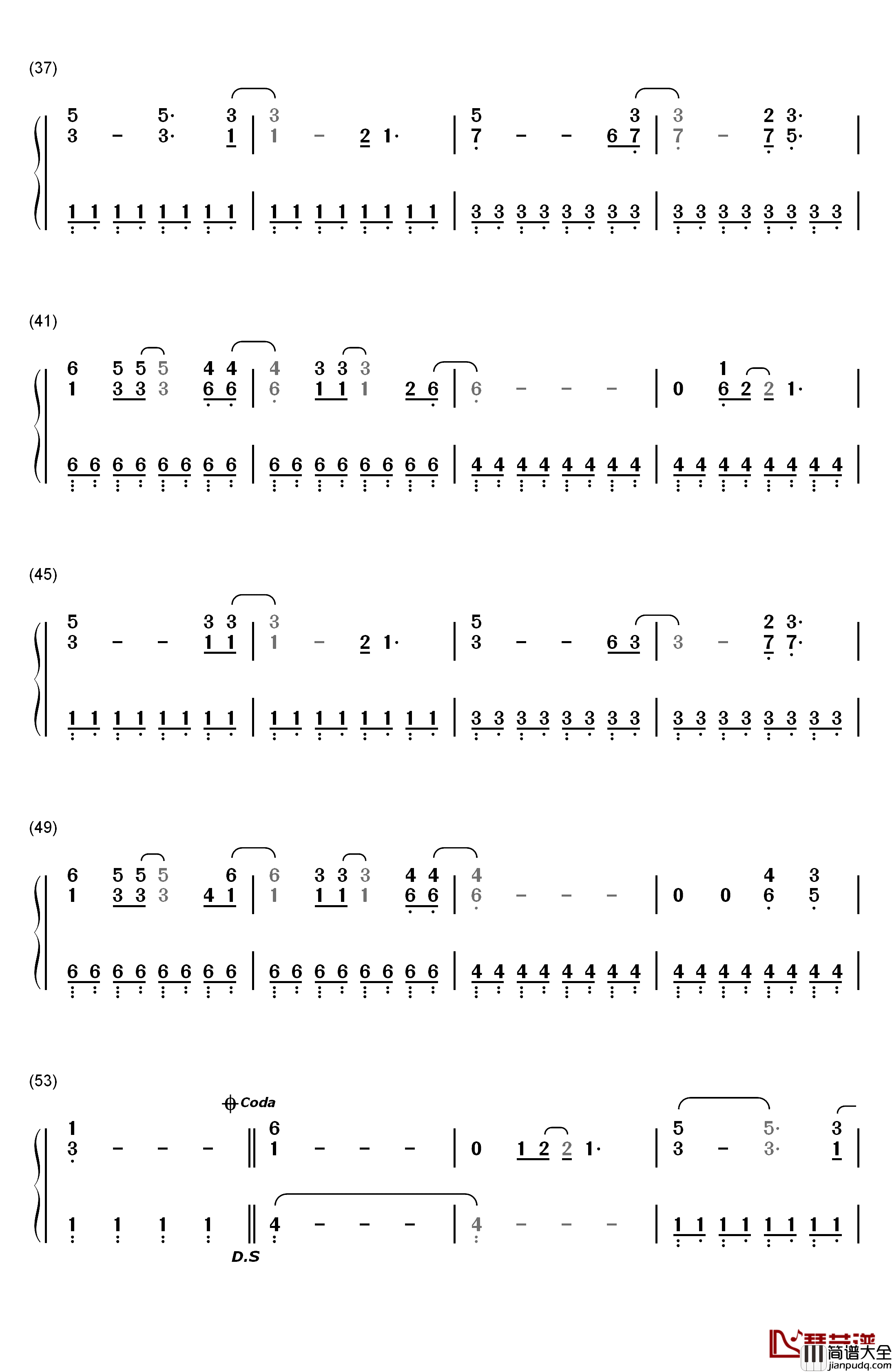 Animal钢琴简谱_数字双手_Kesha