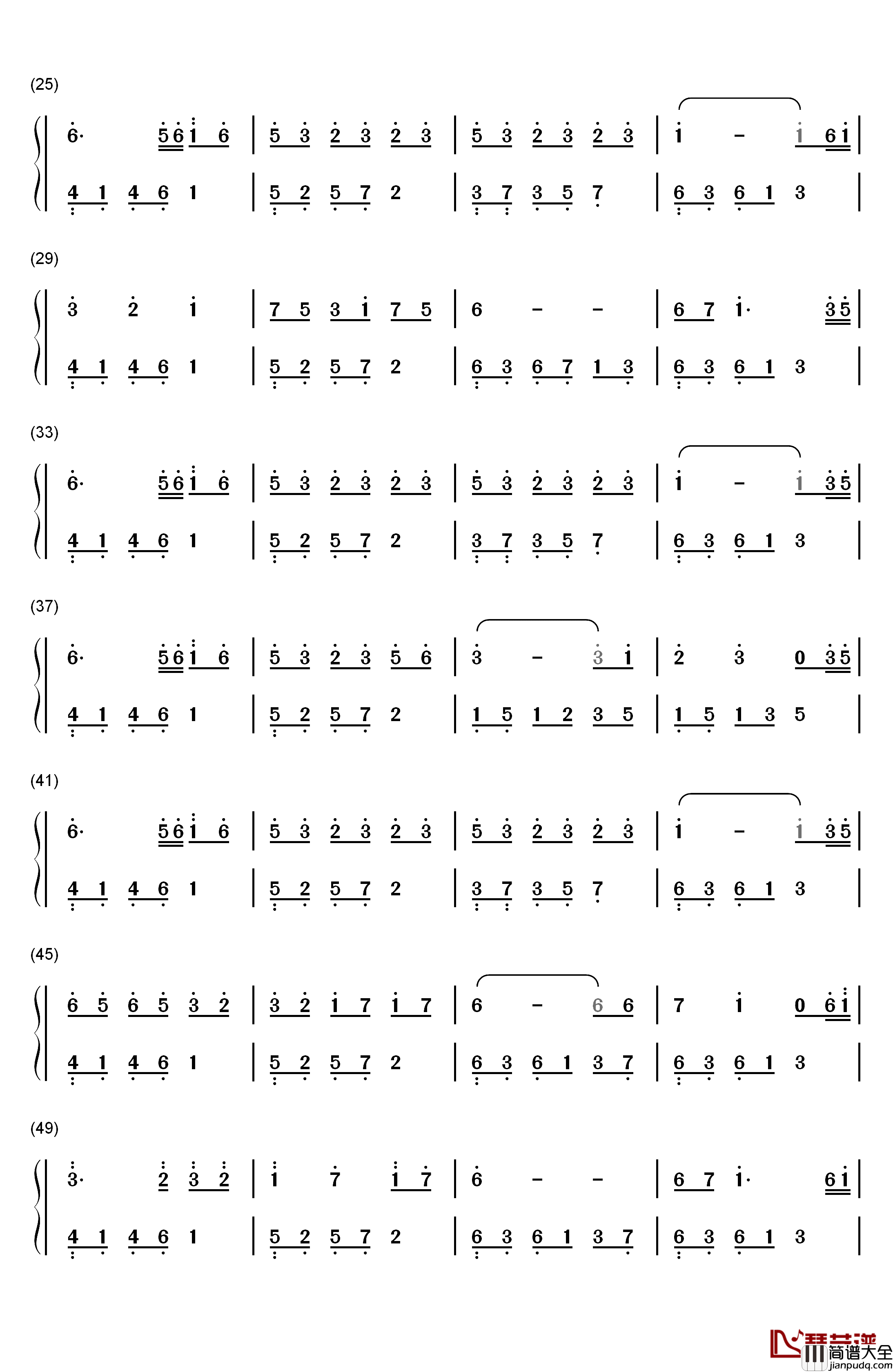 夜的钢琴曲_19钢琴简谱_数字双手_石进