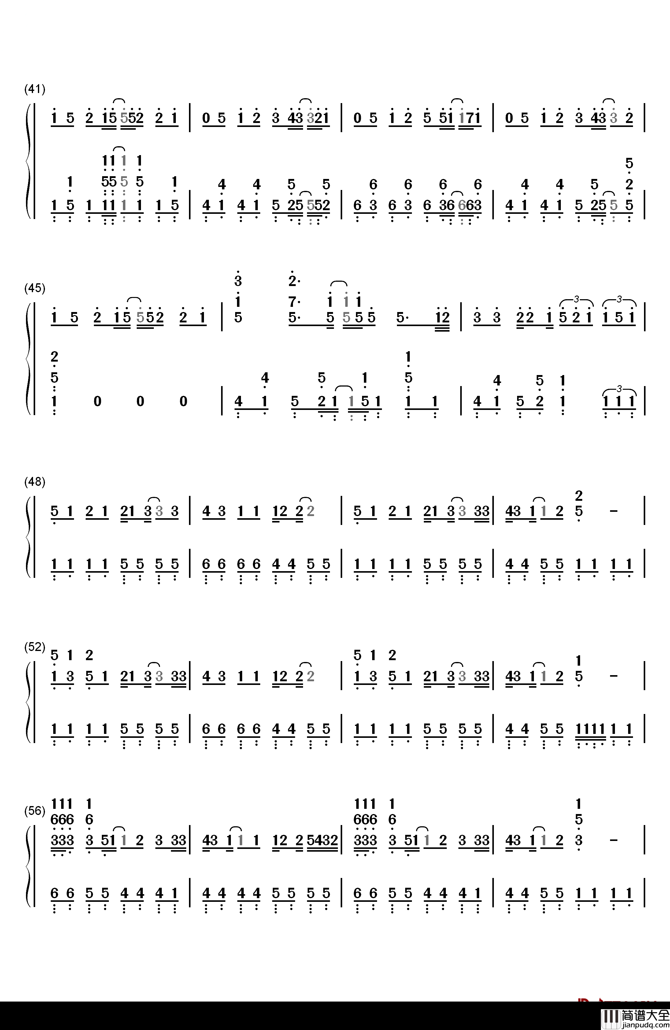 ハッピーシンセサイザ钢琴简谱_数字双手_EasyPop