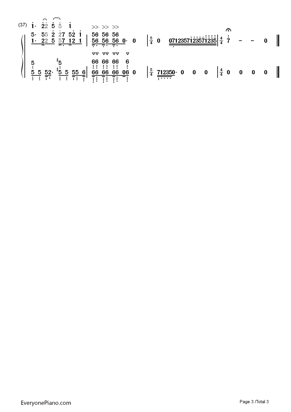 ナナヒツジ钢琴简谱_数字双手_シナリオアート