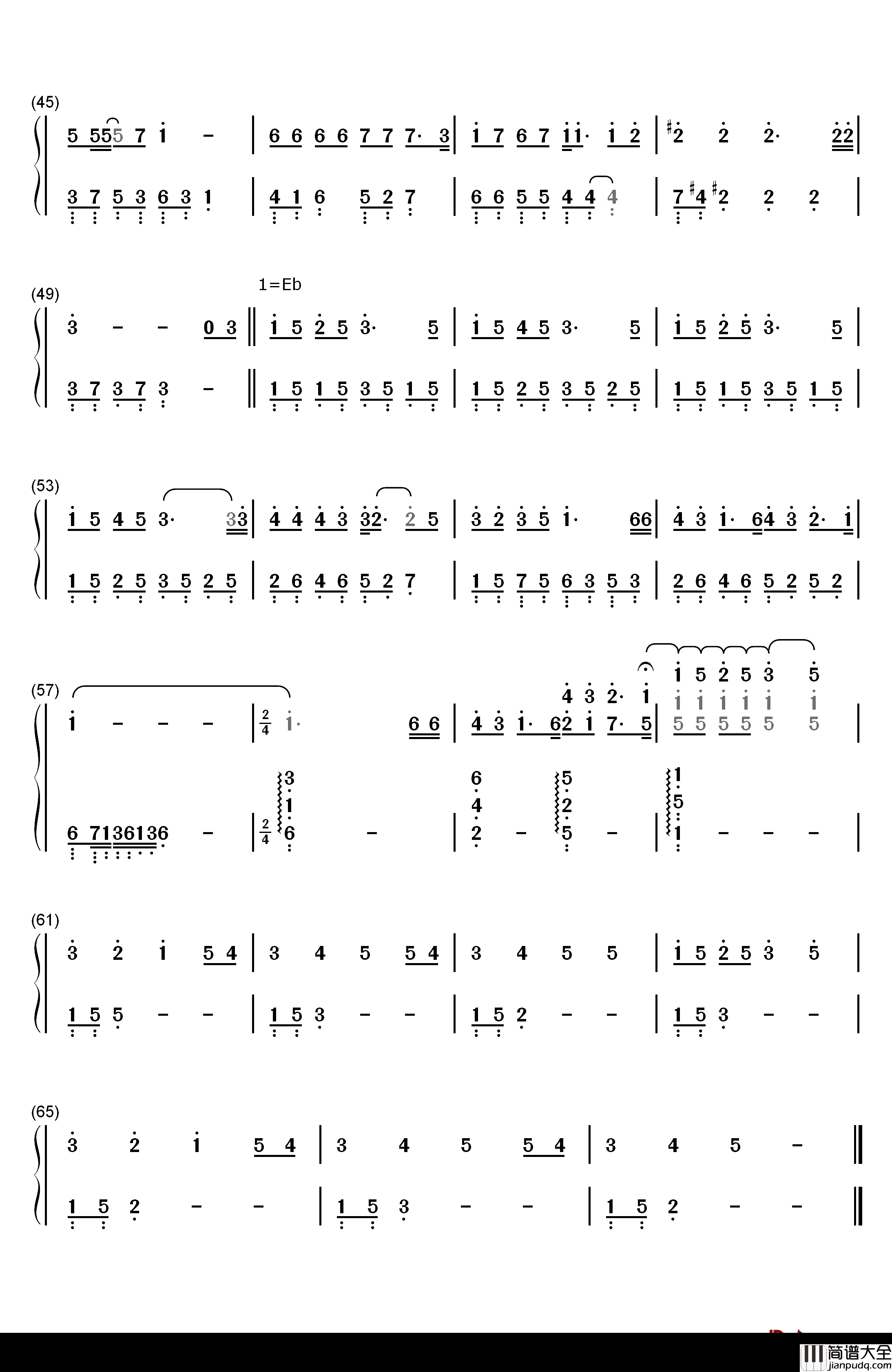 When_Christmas_Comes_To_Town钢琴简谱_数字双手_Matthew_Hall__Meagan_Moore