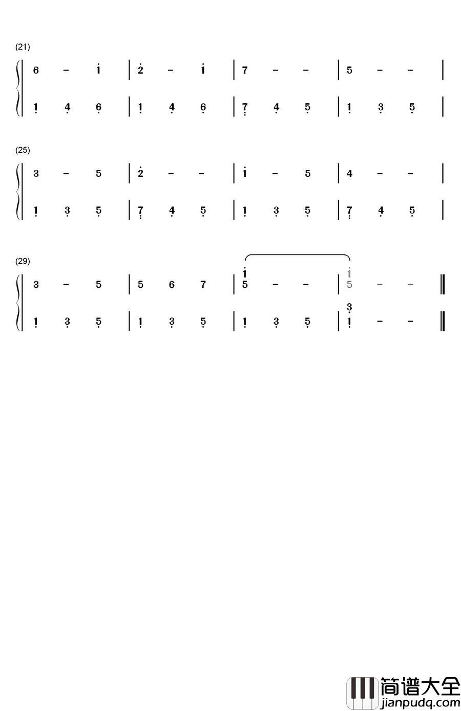 雪绒花钢琴简谱_数字双手_理查德·罗杰斯__Richard_Charles_Rodgers