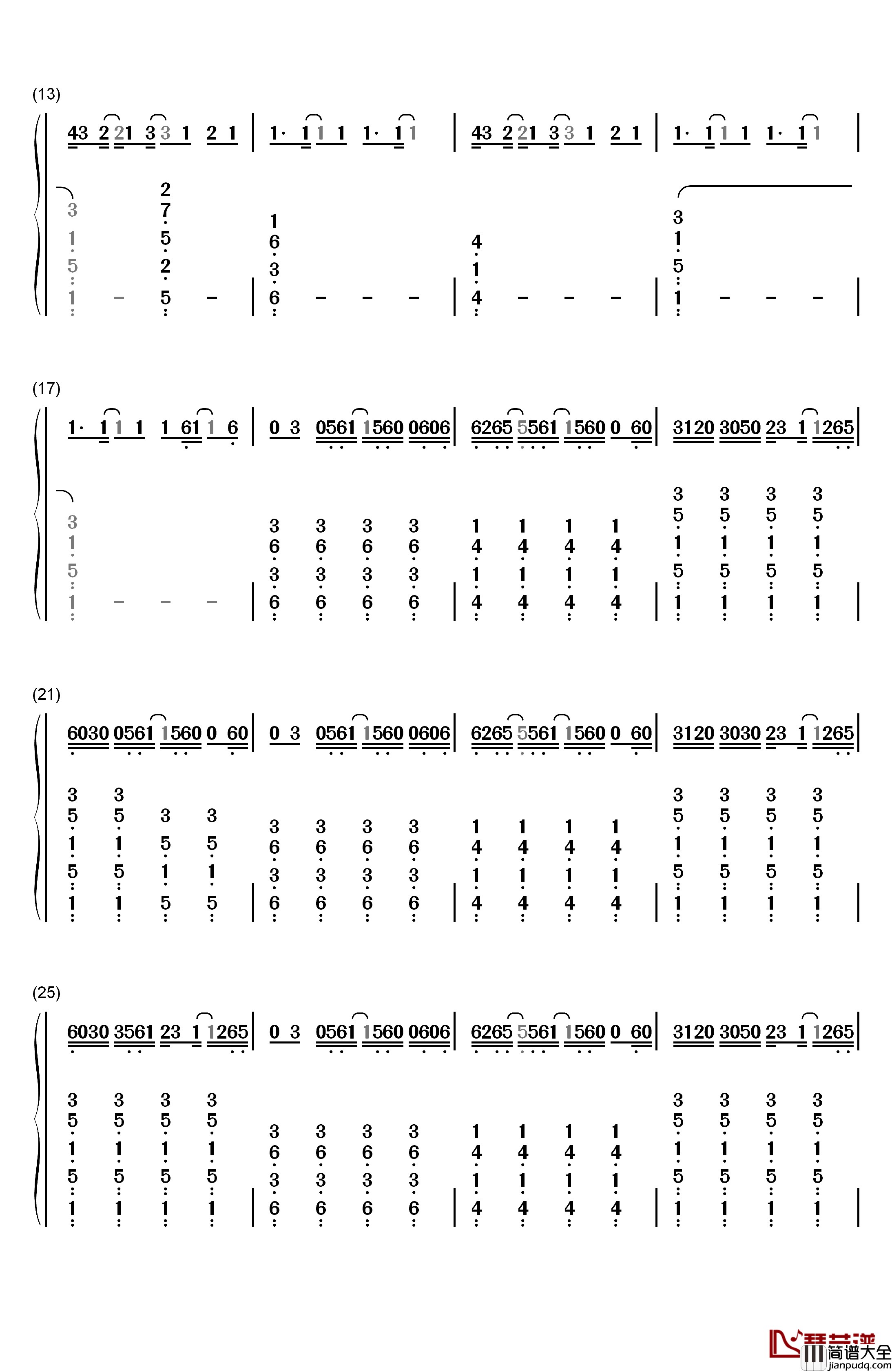 Seve钢琴简谱_数字双手_Tez_Cadey