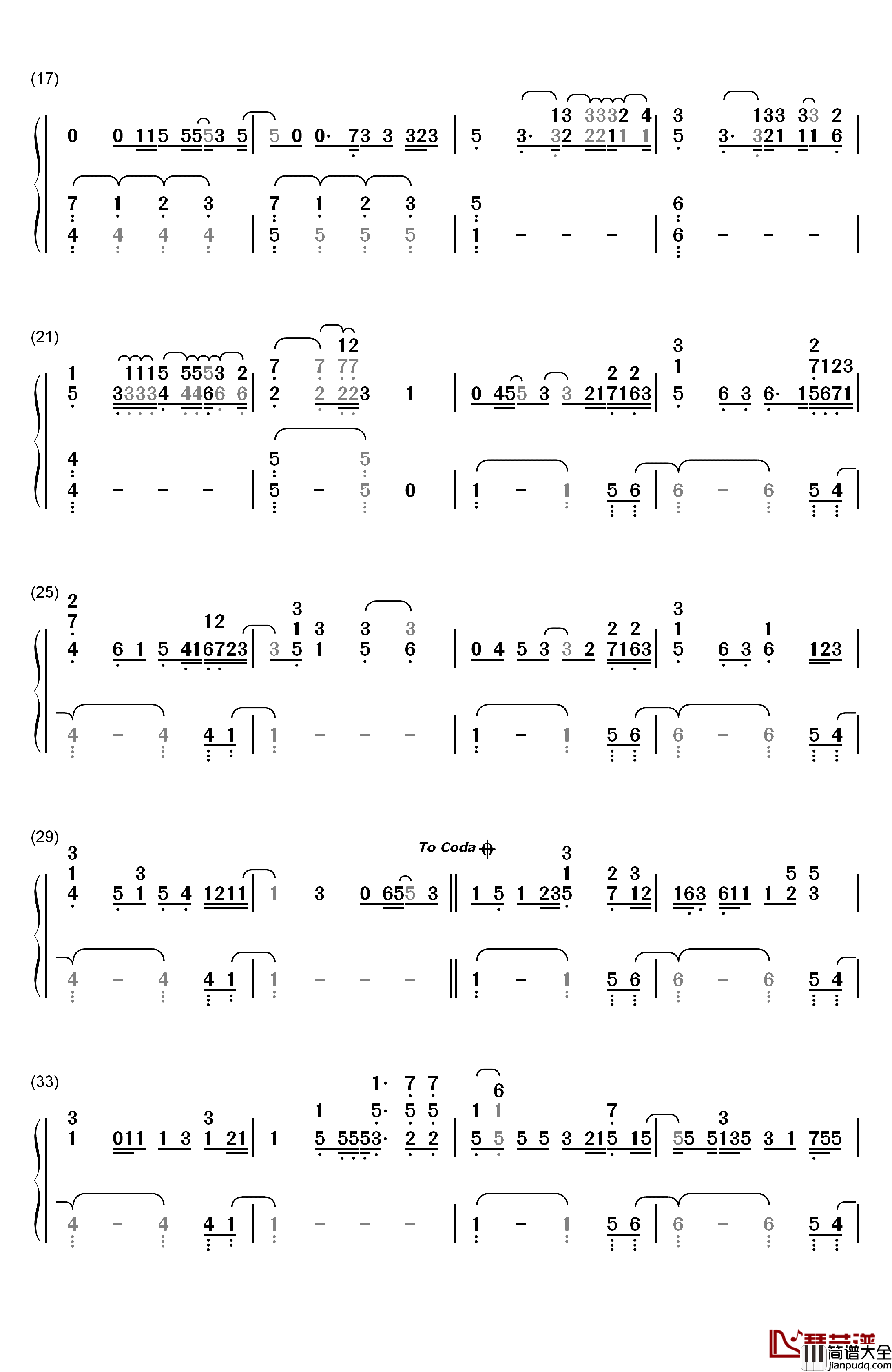 Kiss__Me钢琴简谱_数字双手_Ed_Sheeran