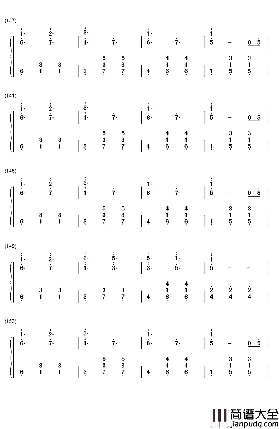 戏言スピーカー钢琴简谱_数字双手_初音ミク
