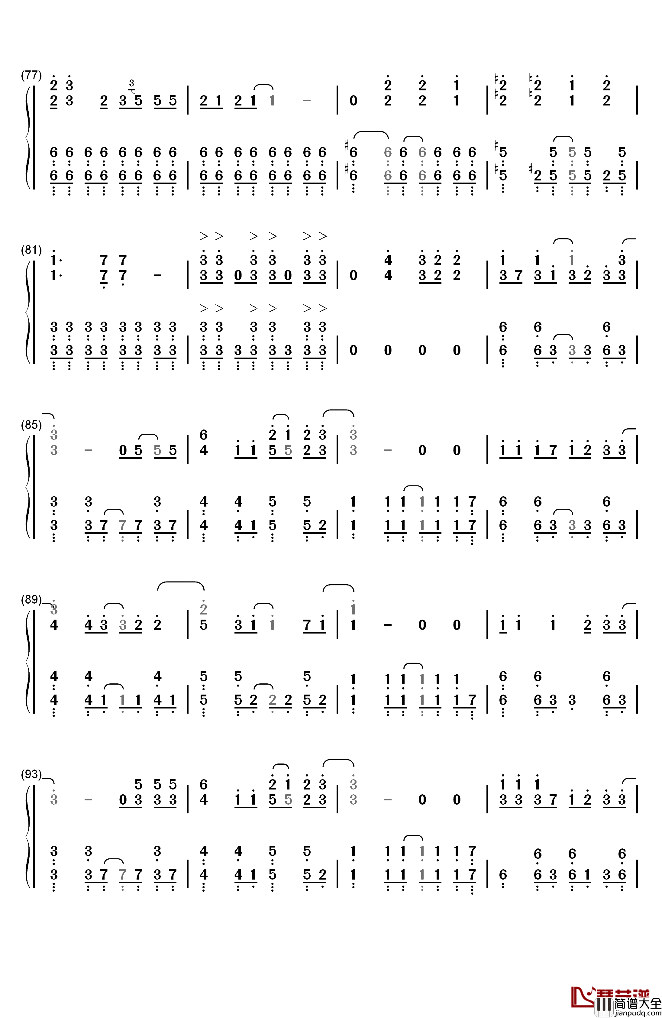 さよならエレジー钢琴简谱_数字双手_菅田将晖