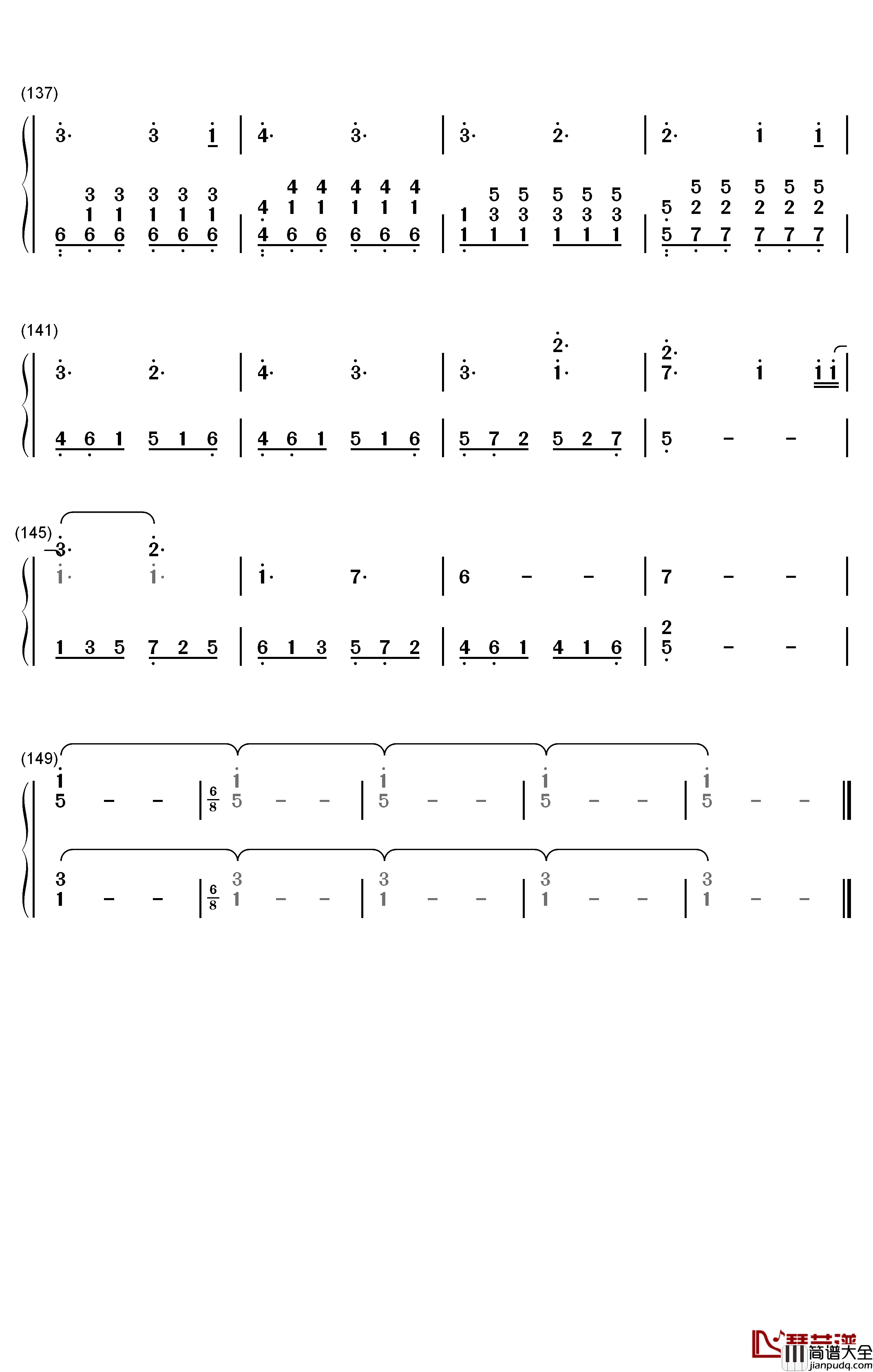 Perfect钢琴简谱_数字双手_Ed_Sheeran