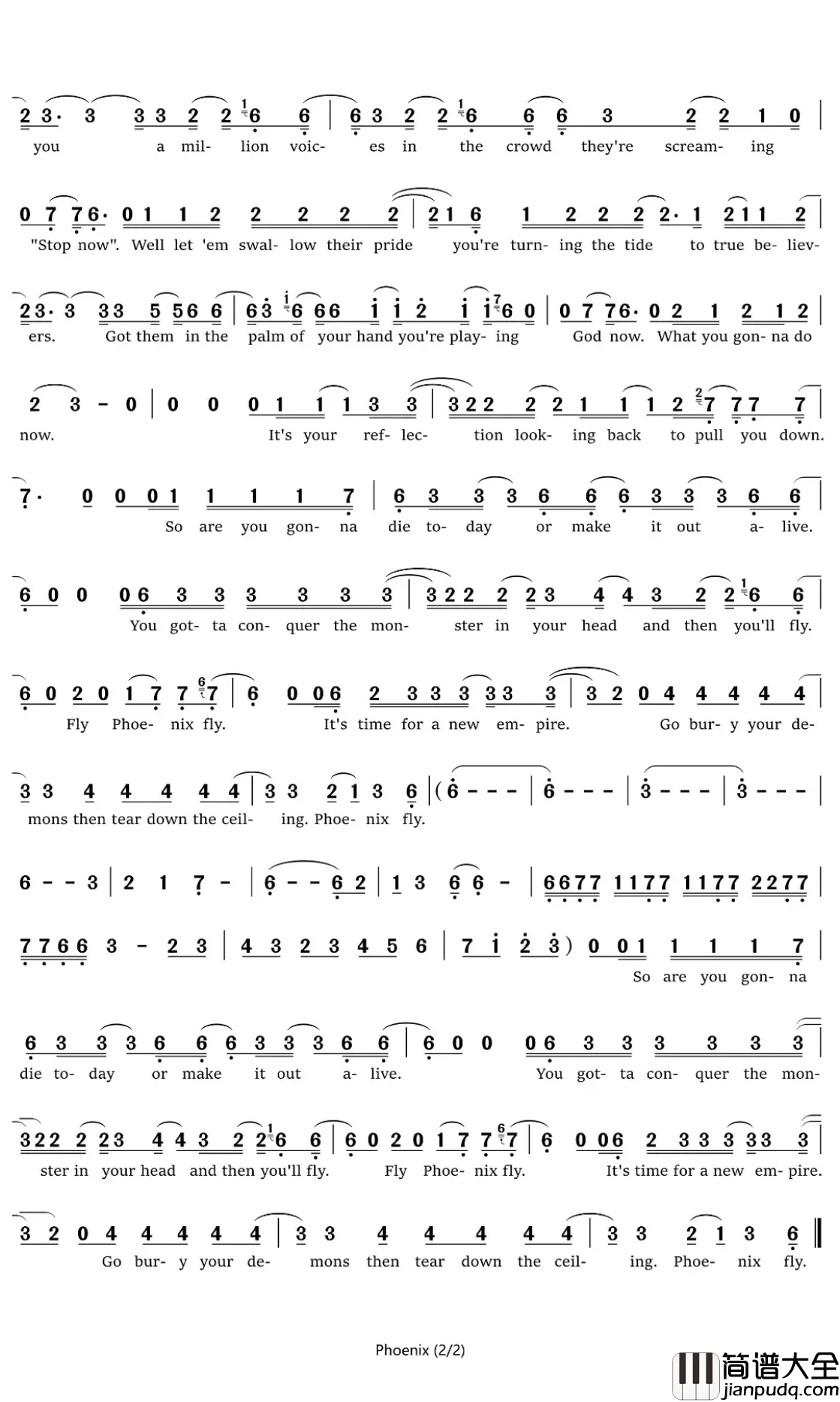 涅槃简谱_英雄联盟S9全球总决赛主题曲