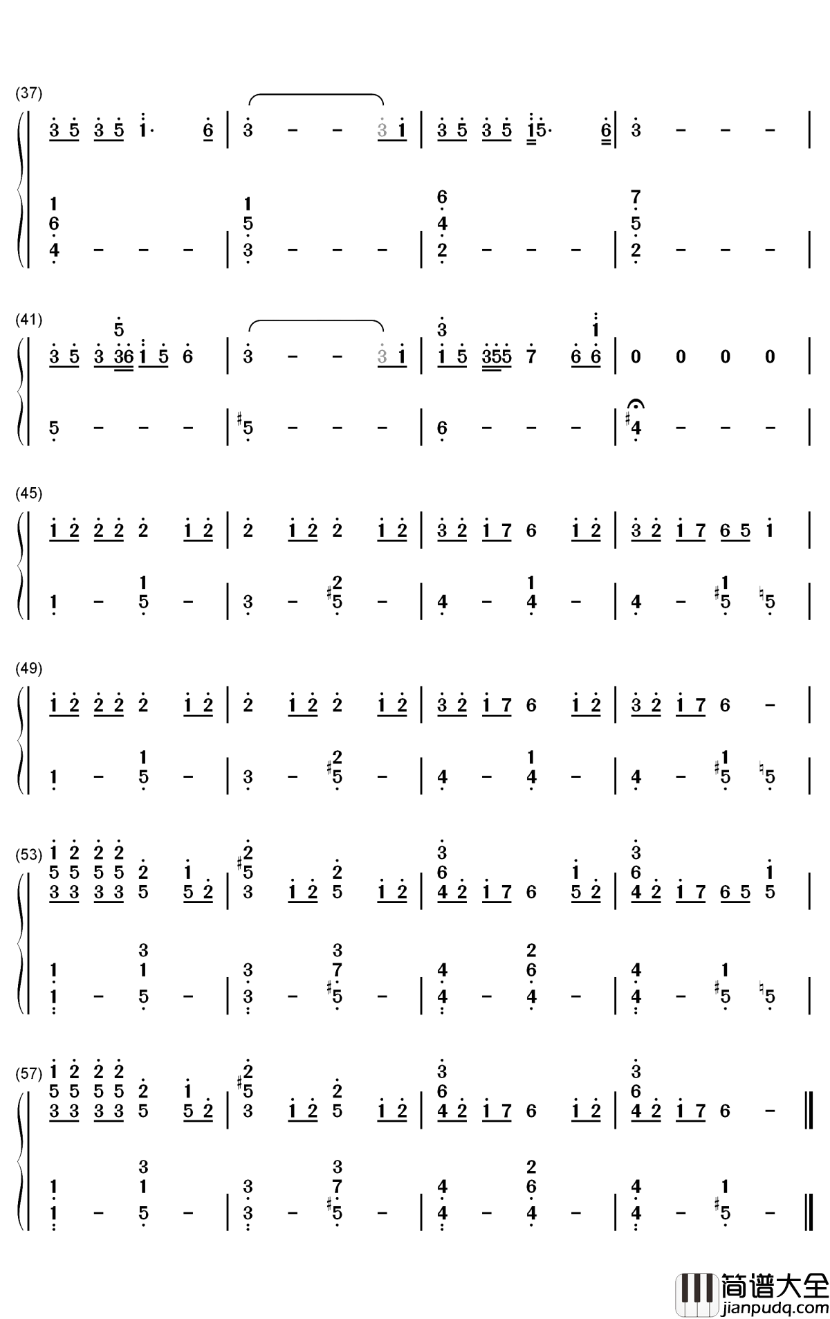 Moral_of_the_Story钢琴简谱_Ashe歌曲_数字双手曲谱