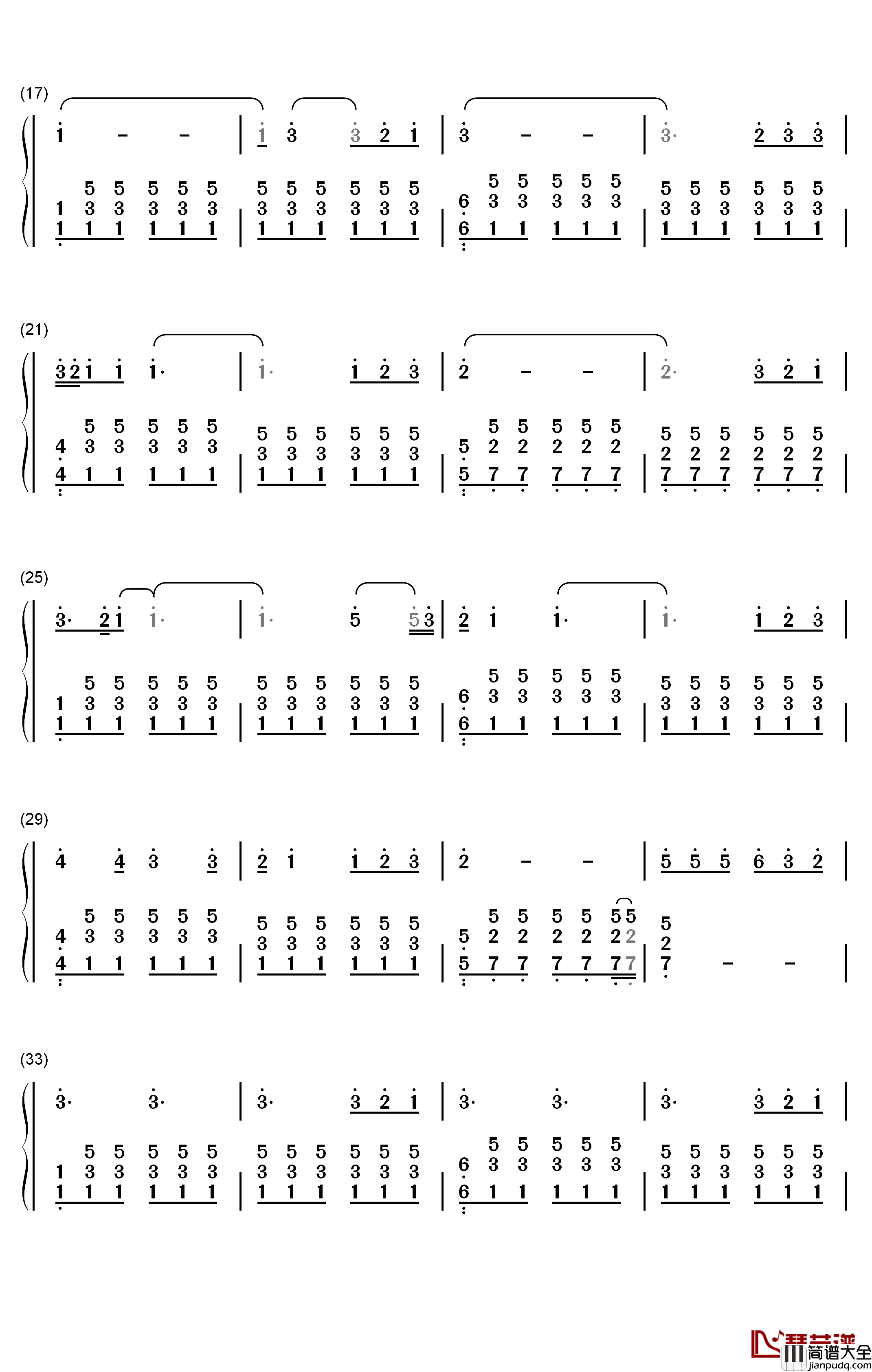 Perfect钢琴简谱_数字双手_Ed_Sheeran