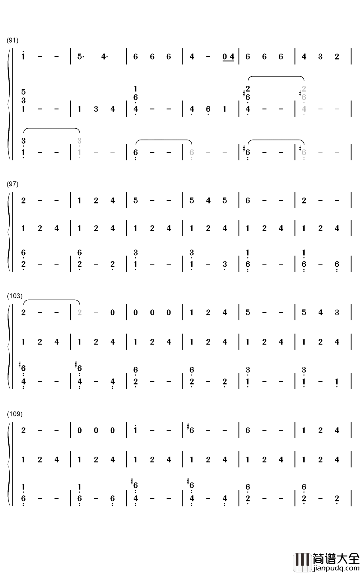 Lover_of_Mine钢琴简谱_数字双手_5_Seconds_of_Summer