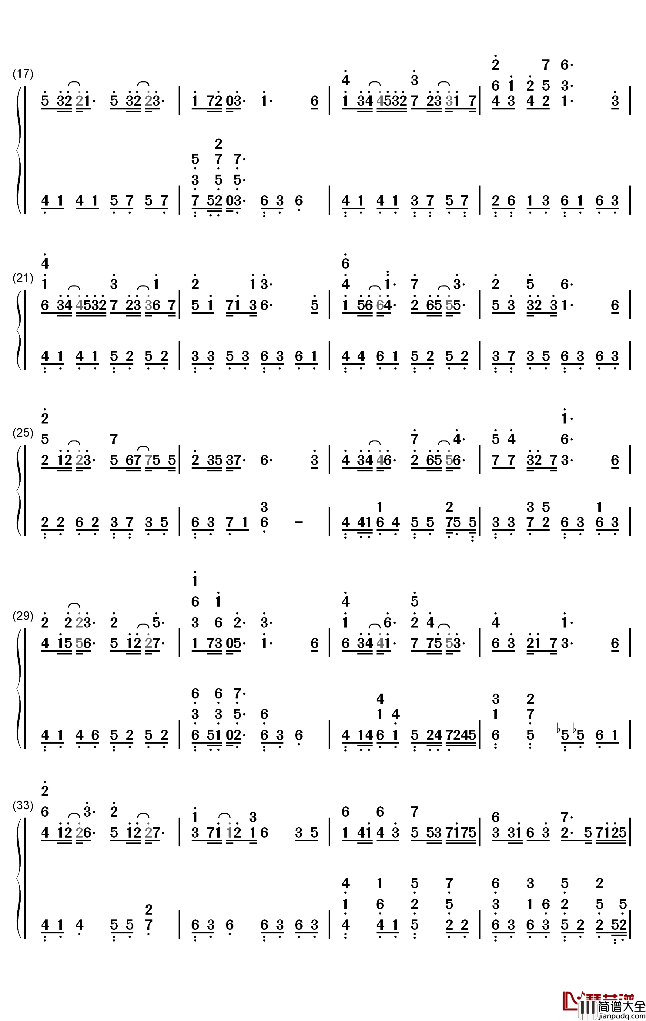 Half_of_Sweet钢琴简谱_数字双手_Music゛◆伤逝ゝ