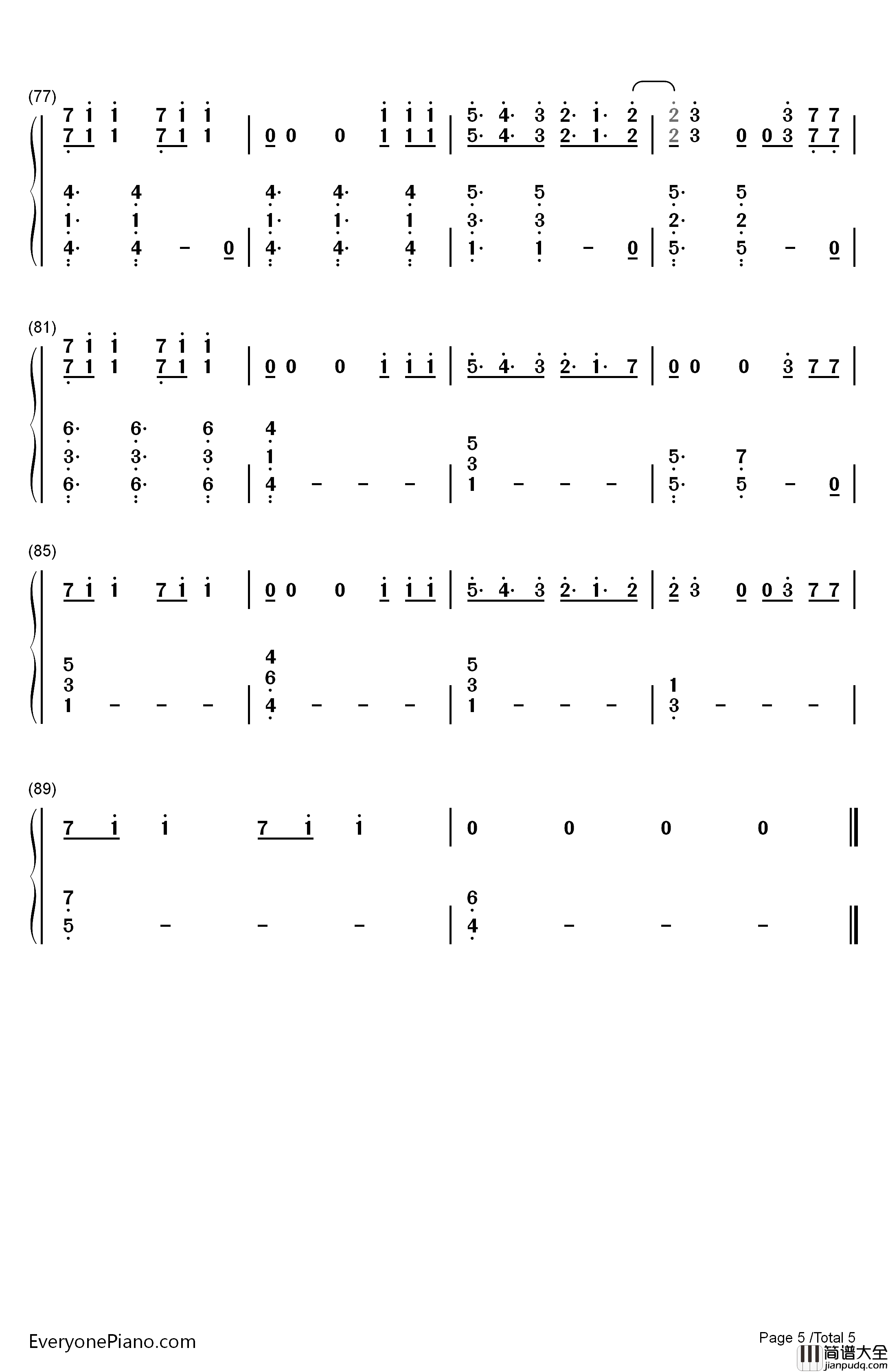 Bulletproof钢琴简谱_数字双手_Griffin_Oskar