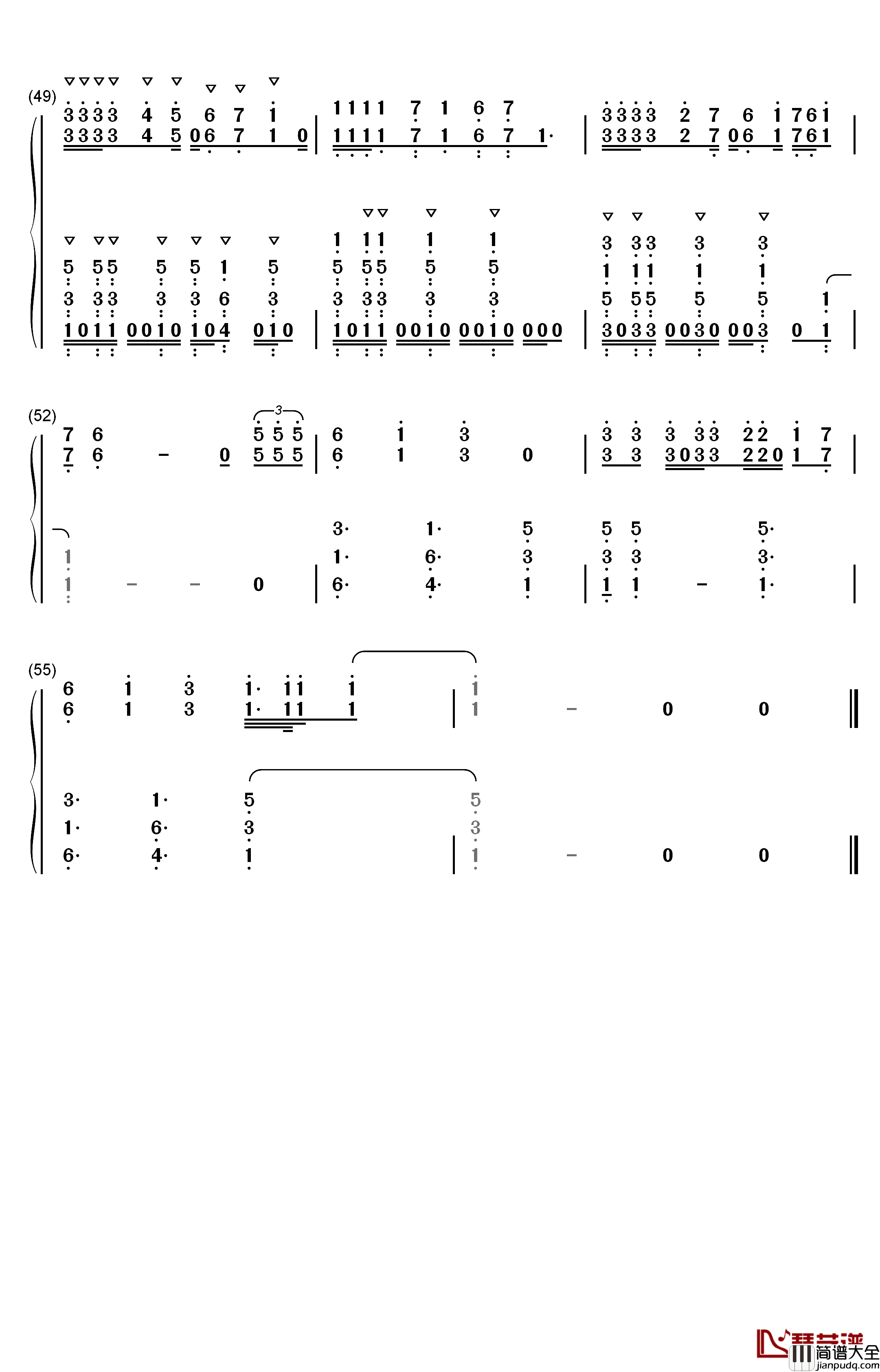 Takeaway钢琴简谱_数字双手_The_Chainsmokers_Illenium_Lennon_Stella