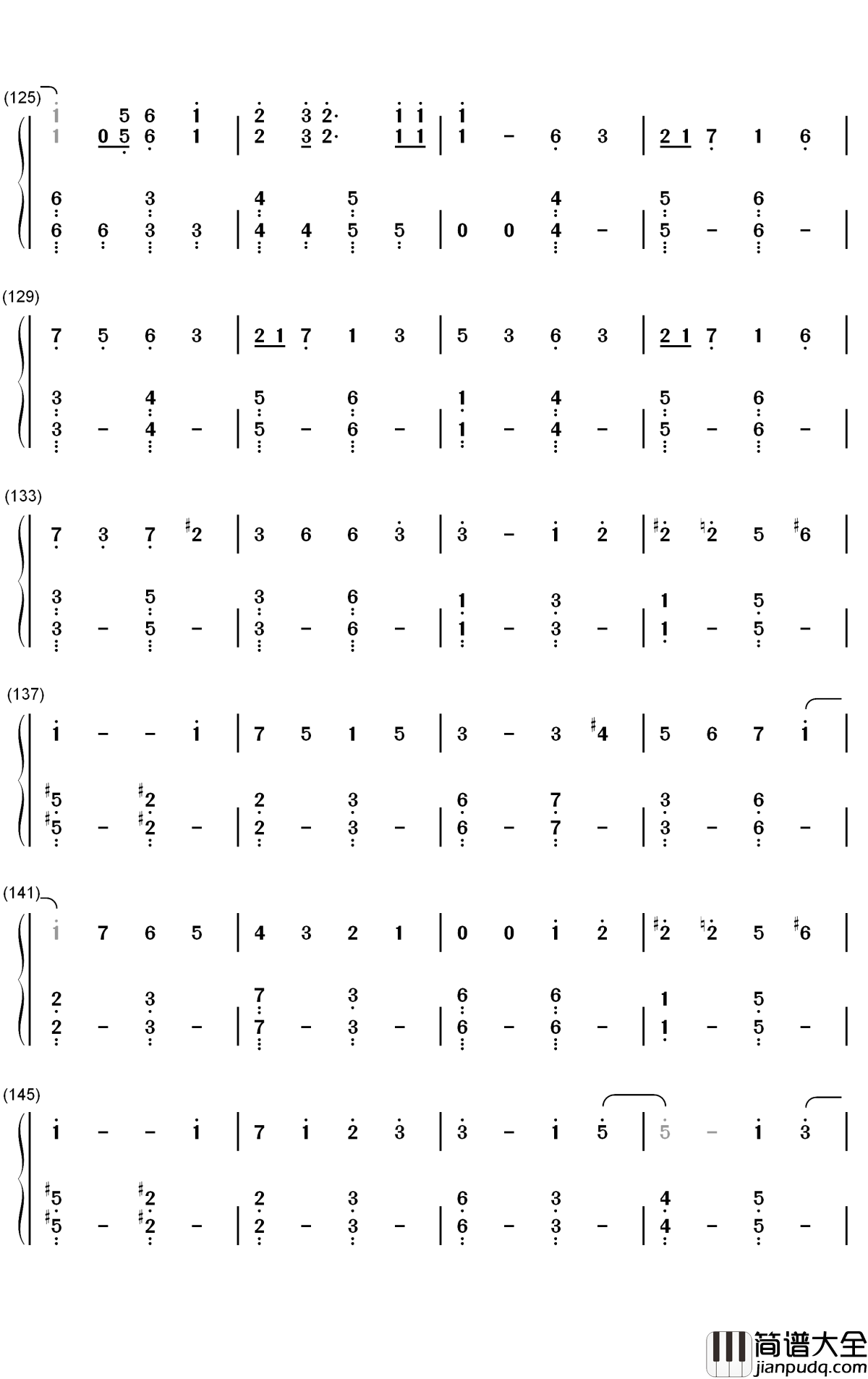馬と鹿钢琴简谱_数字双手_米津玄师