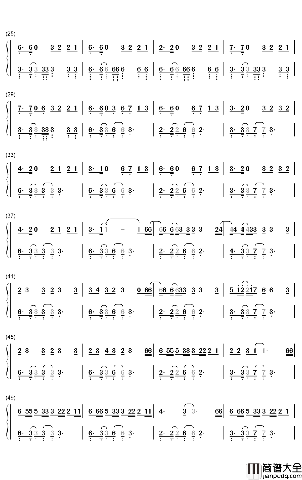 Take_You_Dancing钢琴简谱_数字双手_Jason_Derulo