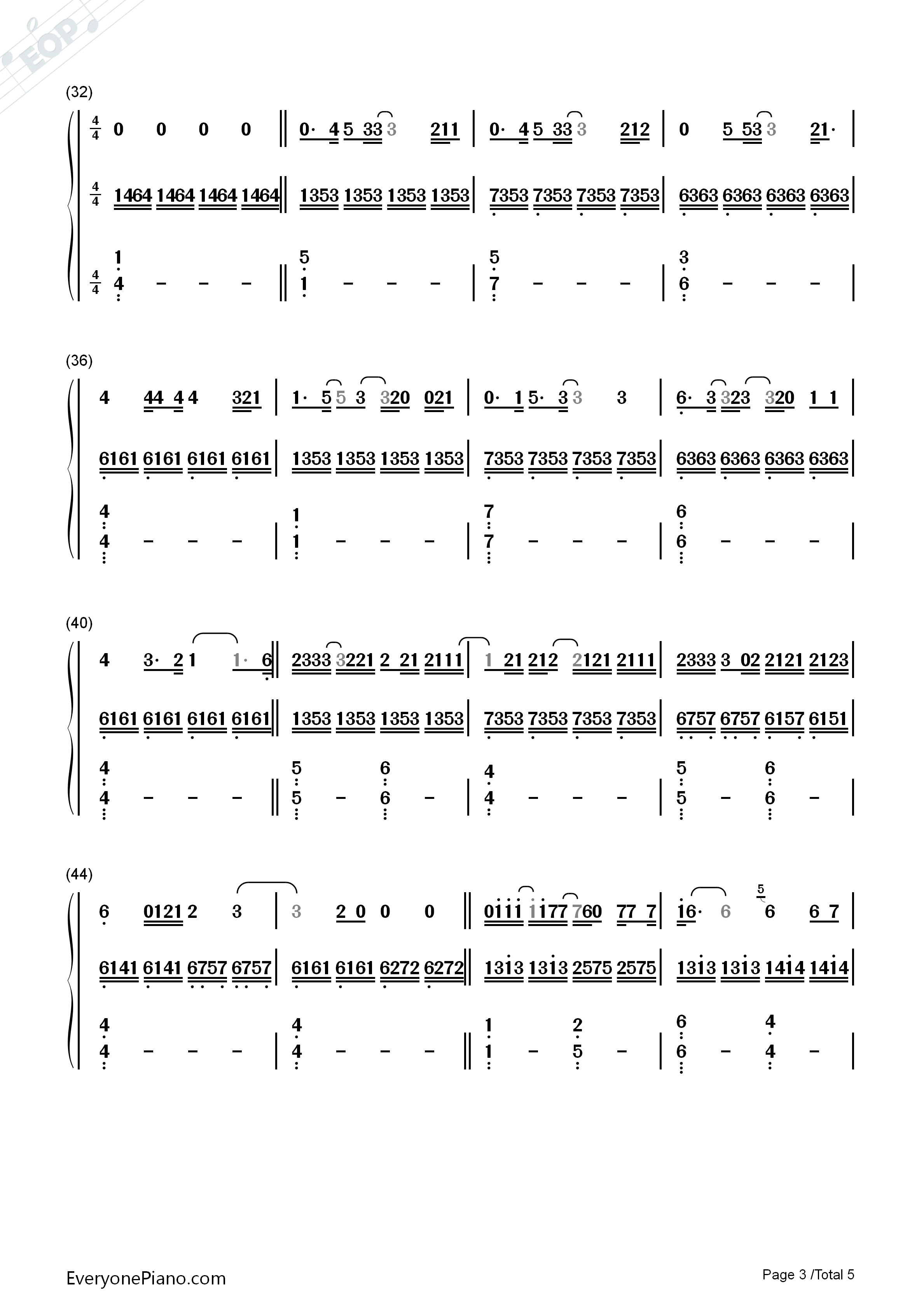 Someone_Like_You原版钢琴简谱_Adele演唱