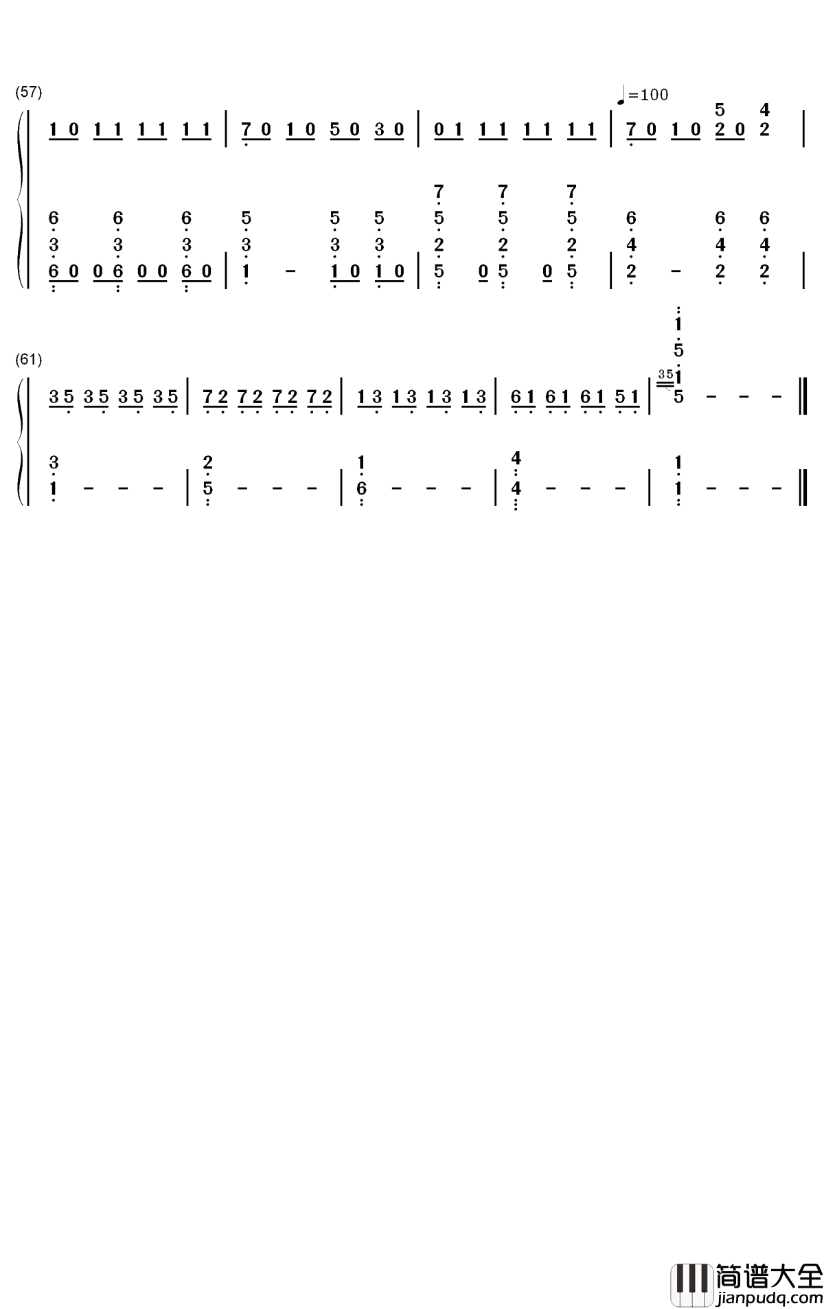 抖音最火英语歌曲串烧钢琴简谱_数字双手_Various_Artists