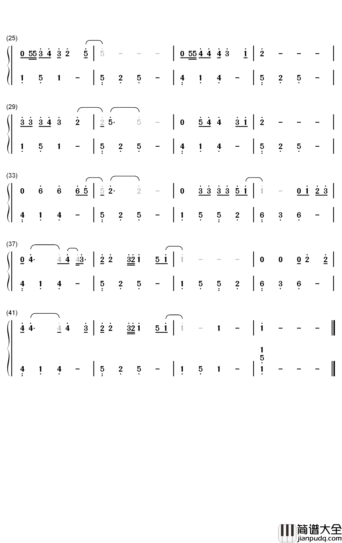 Wonderful_Tonight钢琴简谱_数字双手_Eric_Clapton