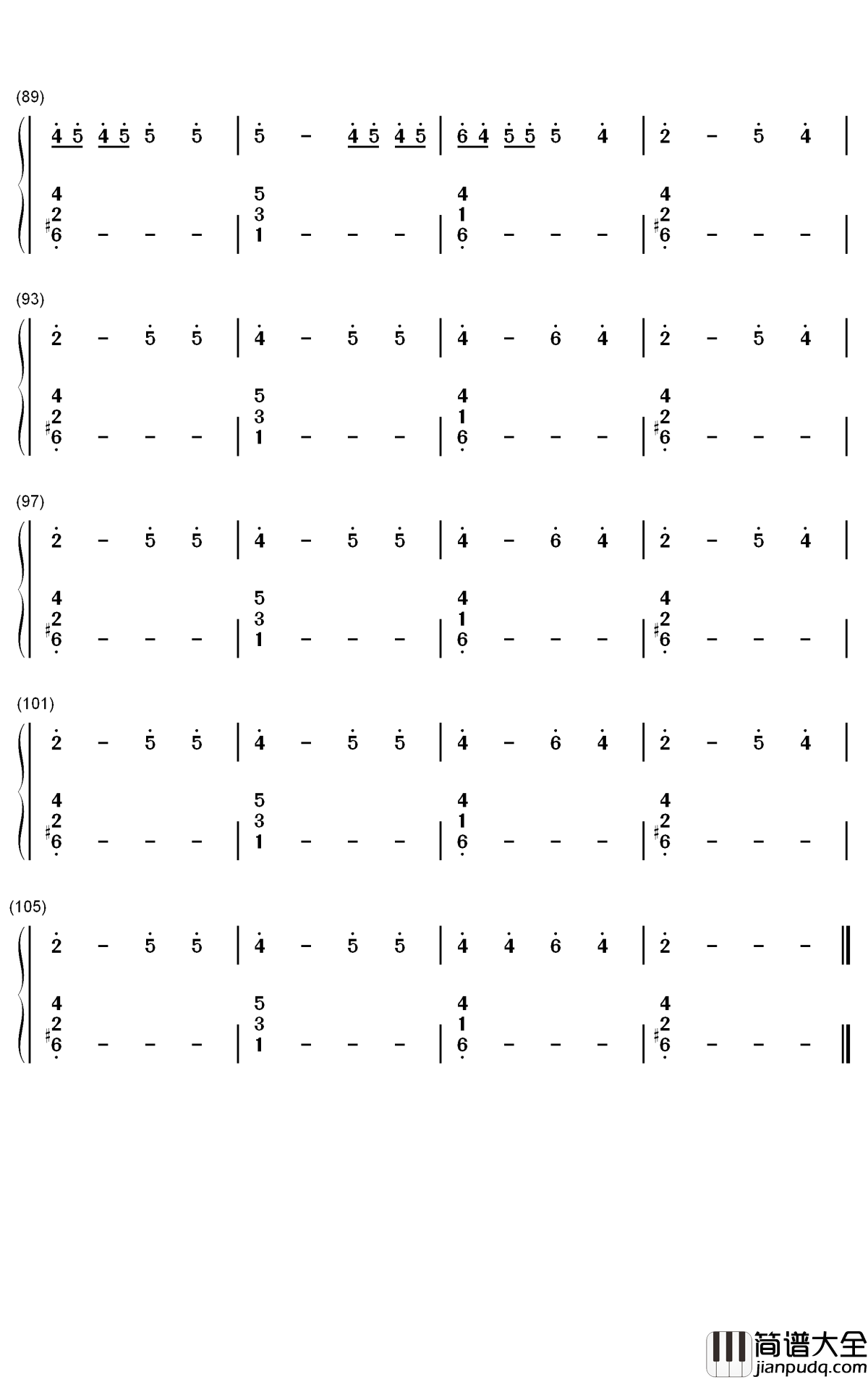 Saved_My_Life钢琴简谱_数字双手_Sia