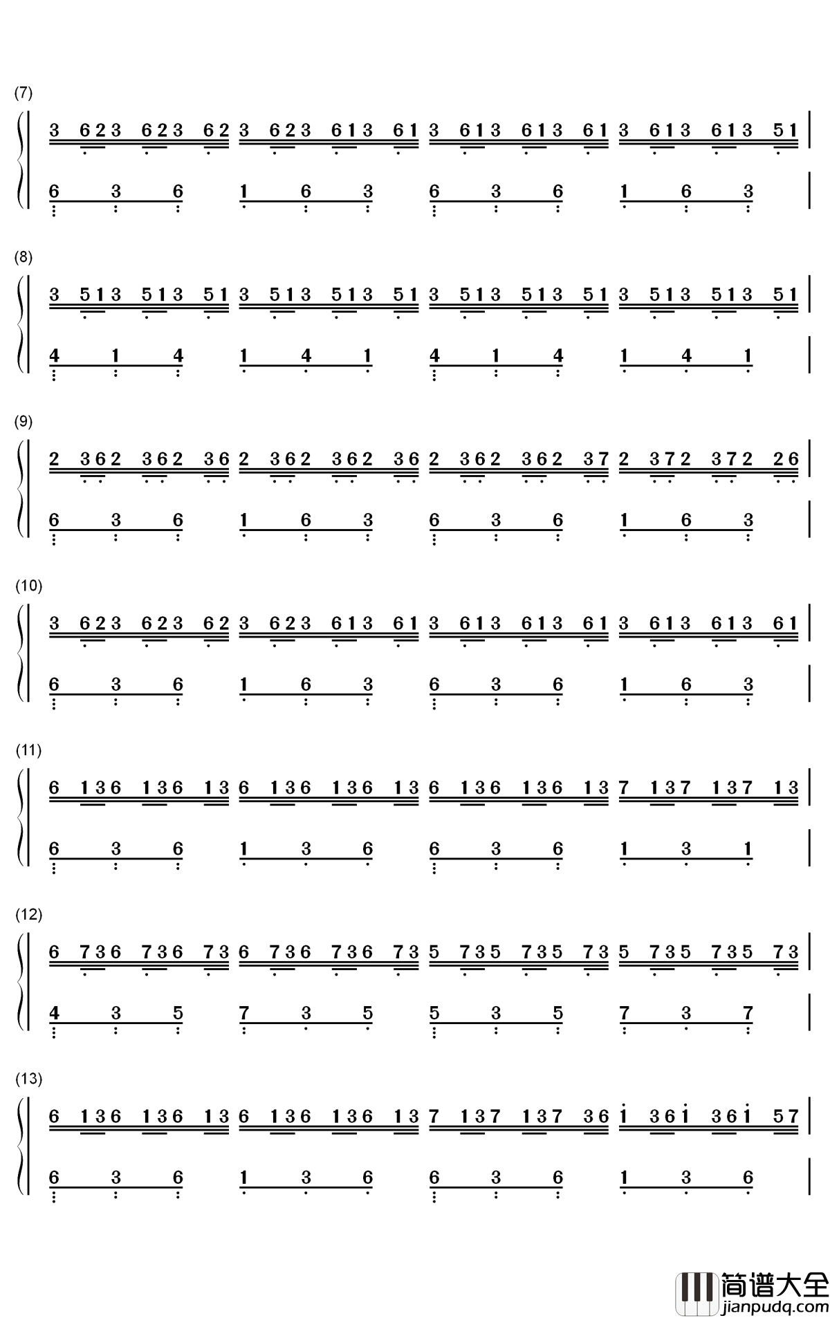 Tema_de_Sira钢琴简谱_数字双手_Cesar_Benito