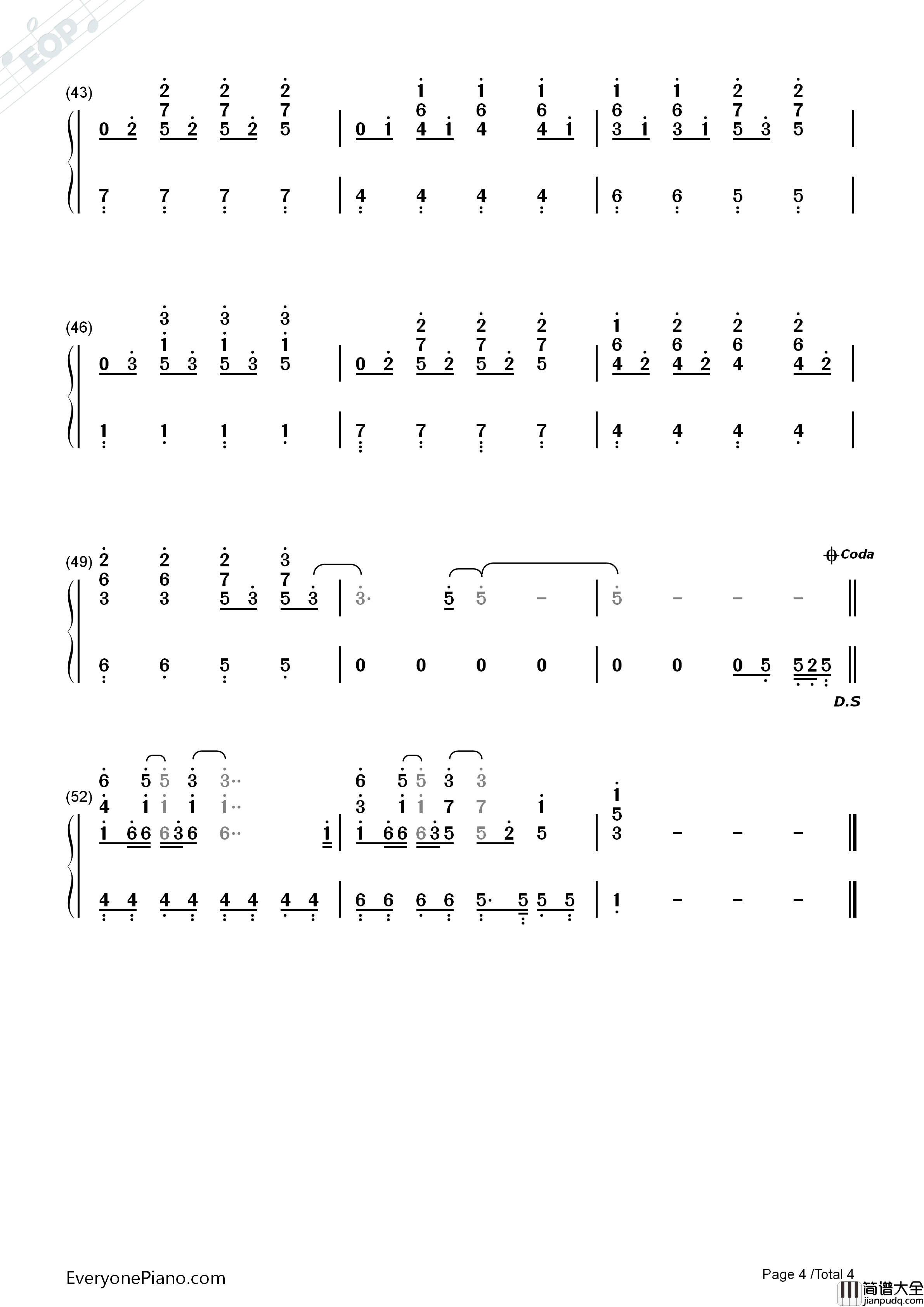 Love_Somebody钢琴简谱_Maroon5演唱