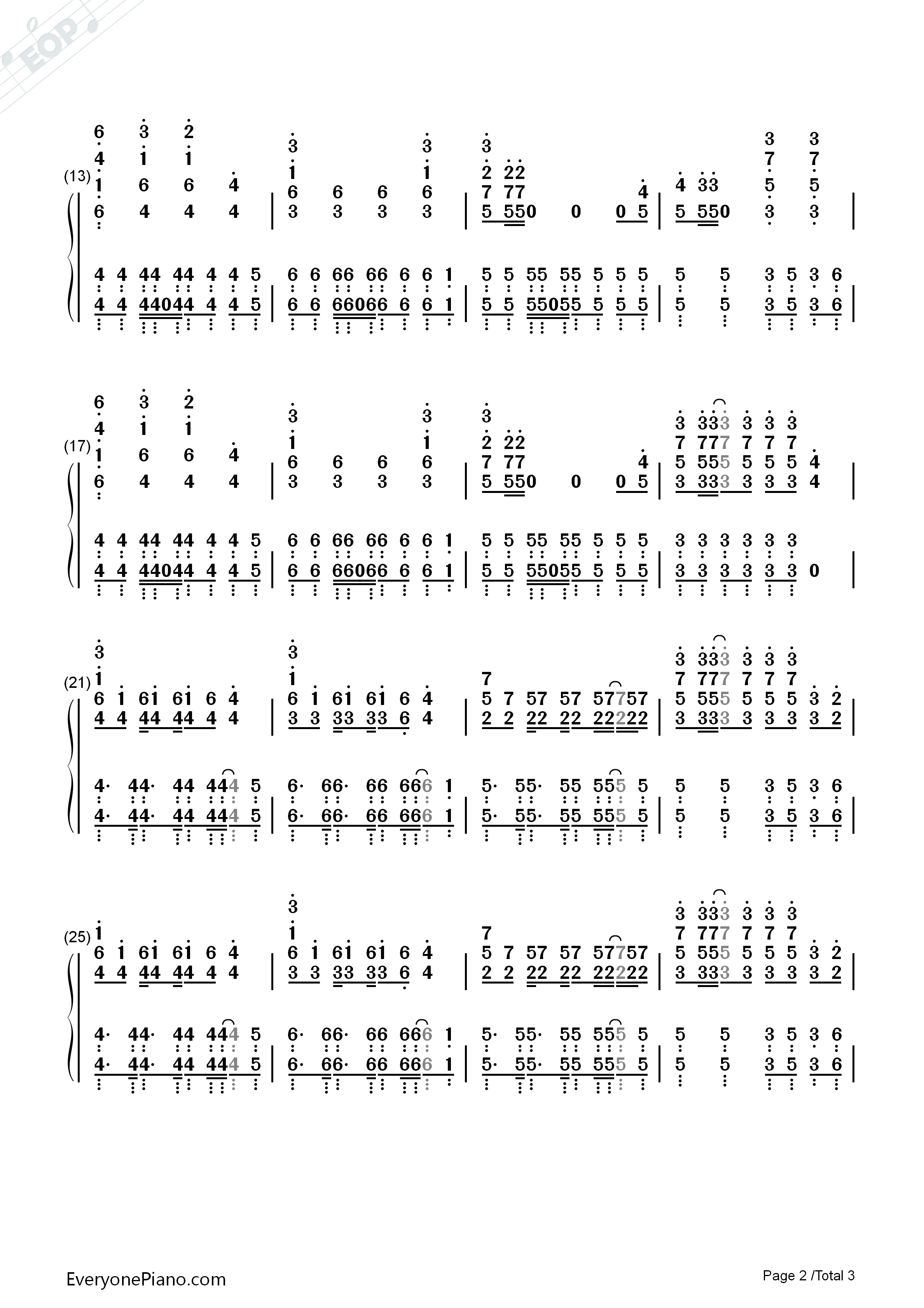 Diamonds钢琴简谱_Rihanna演唱