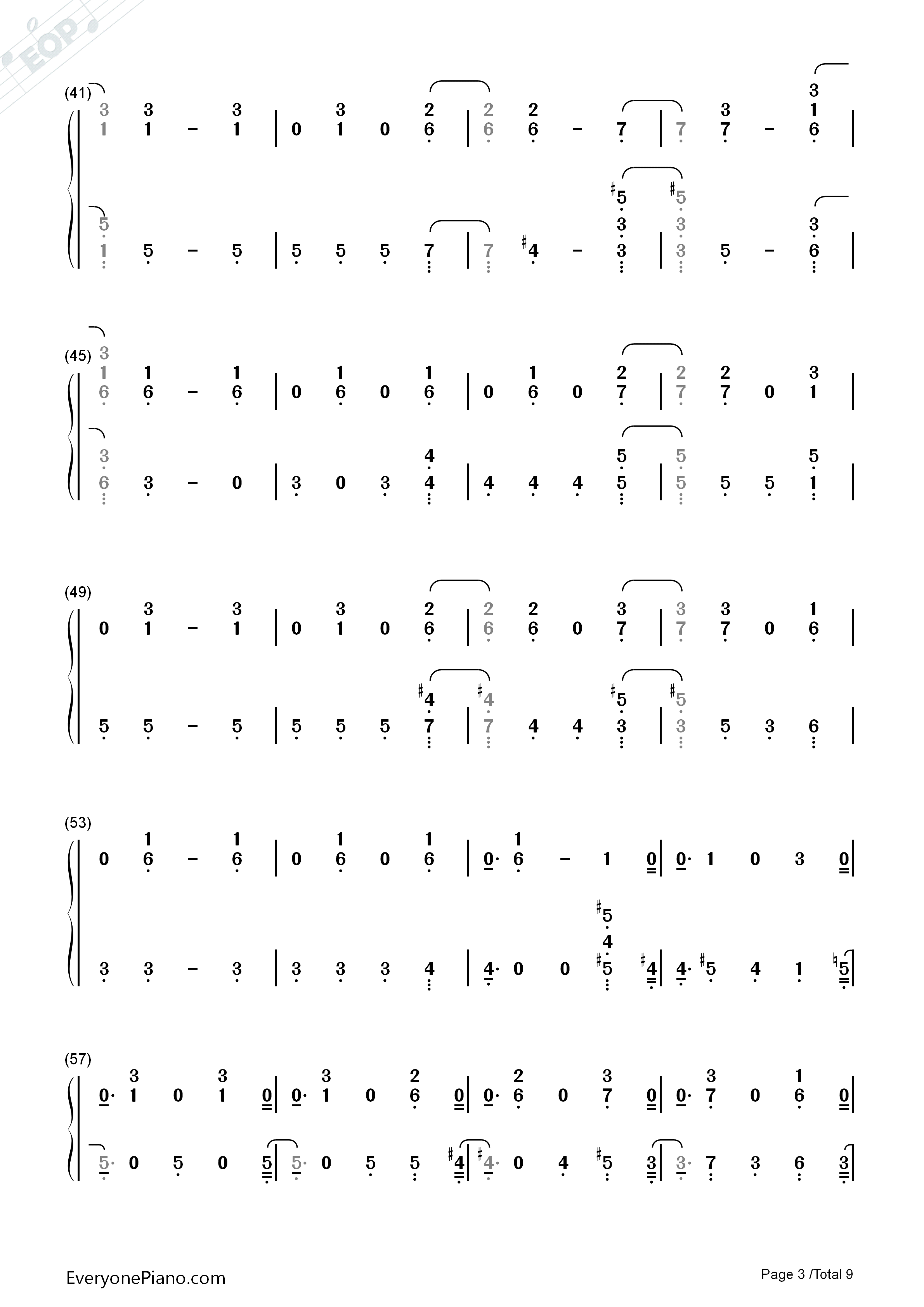 Free_Me钢琴简谱_Sia演唱