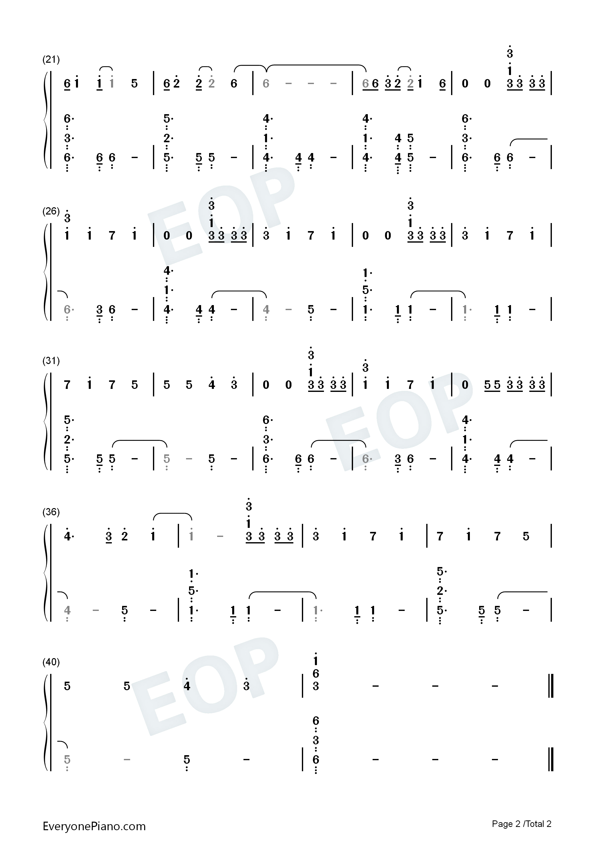 Wasting_All_These_Tears钢琴简谱_Cassadee_Pope演唱