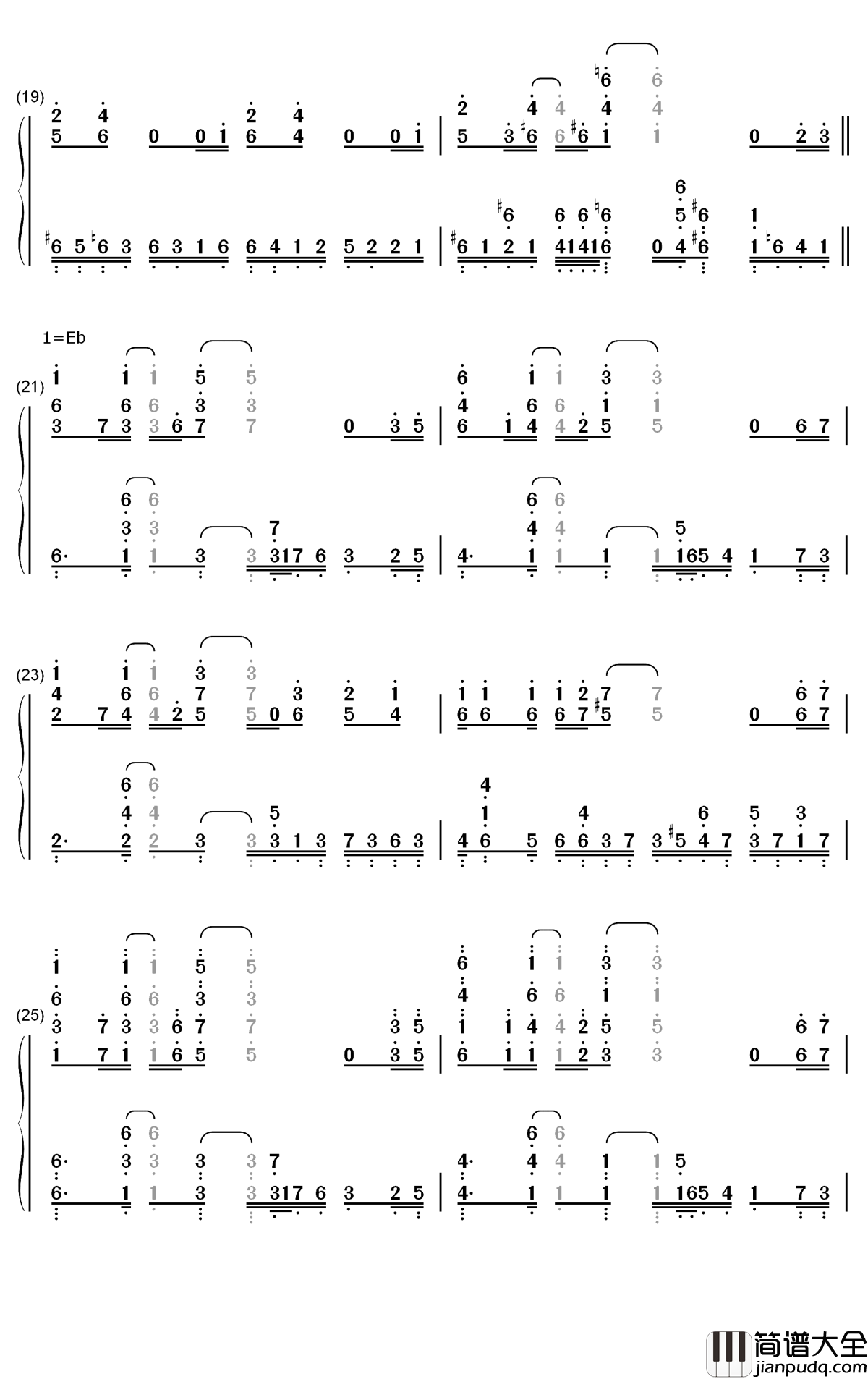 Muse钢琴简谱_数字双手_高桥李依