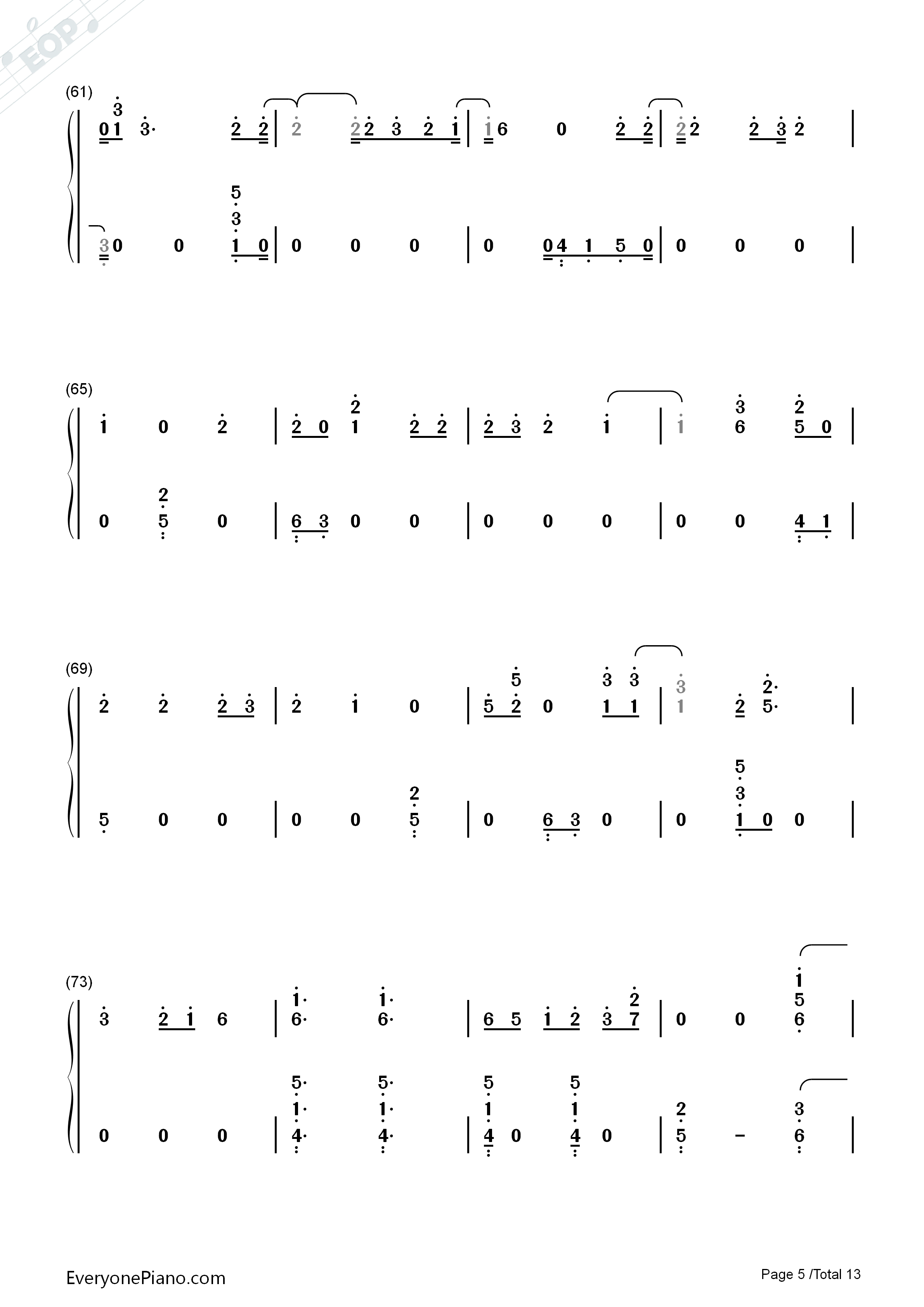 First_Time钢琴简谱_Kygo_and_Ellie_Goulding演唱