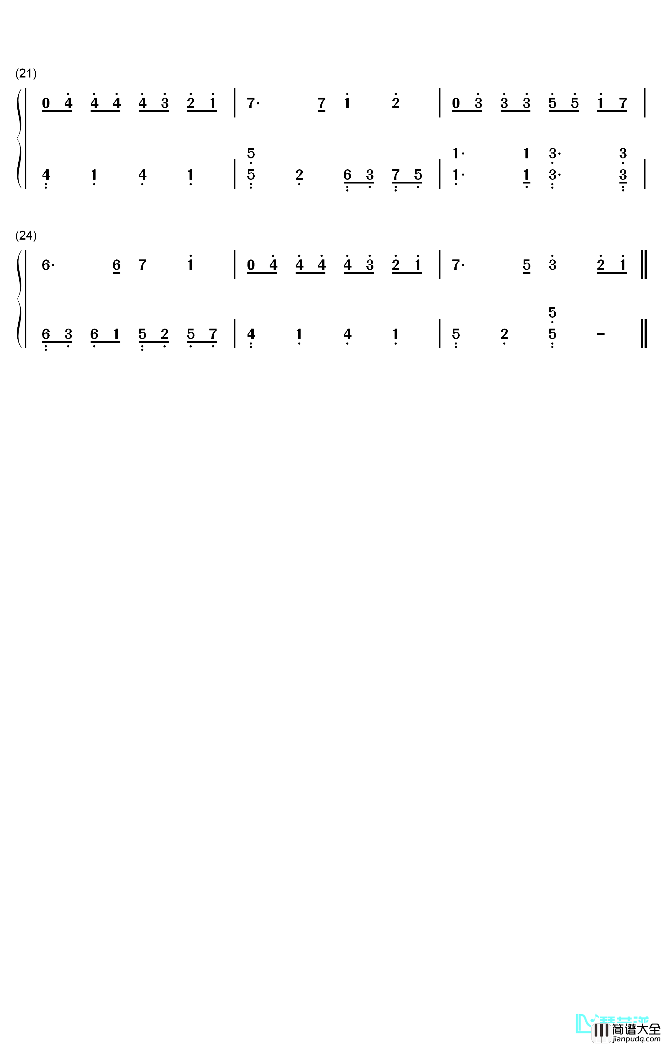 Forever钢琴简谱_数字双手_Lewis_Capaldi