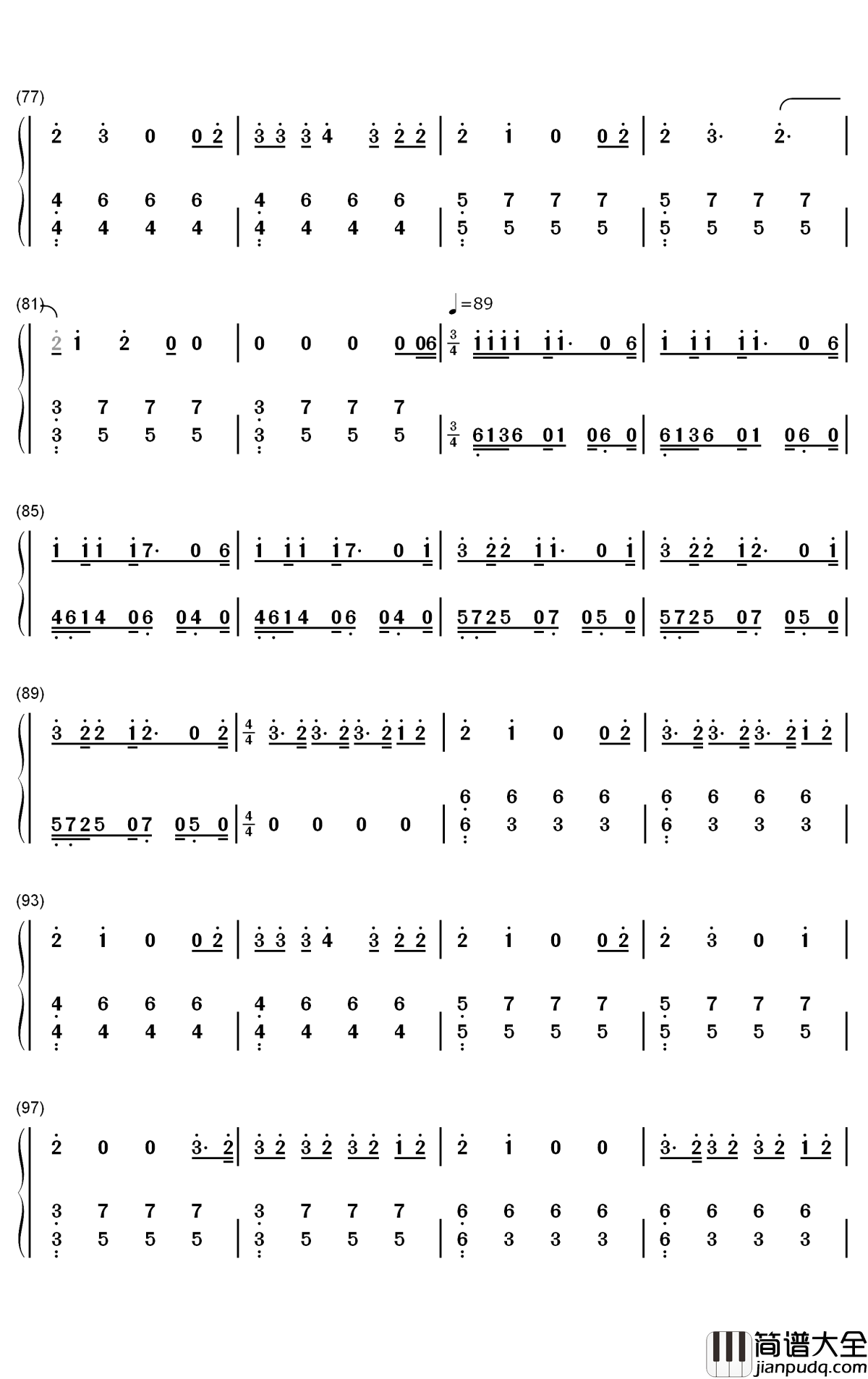 Bad_Child钢琴简谱_数字双手_Tones_and_I