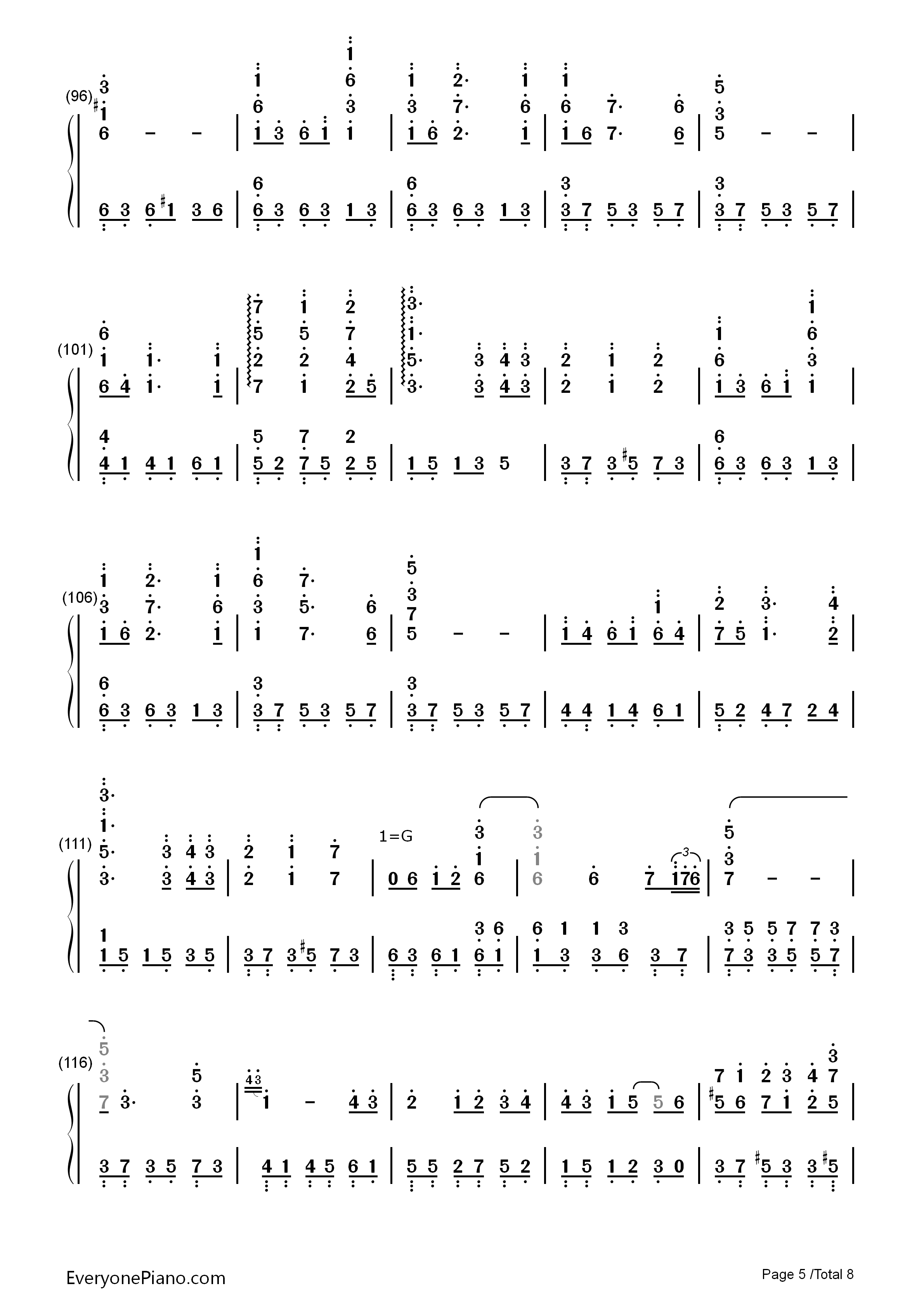 Everytime_You_Kissed_Me钢琴简谱_Emily_Bindiger演唱